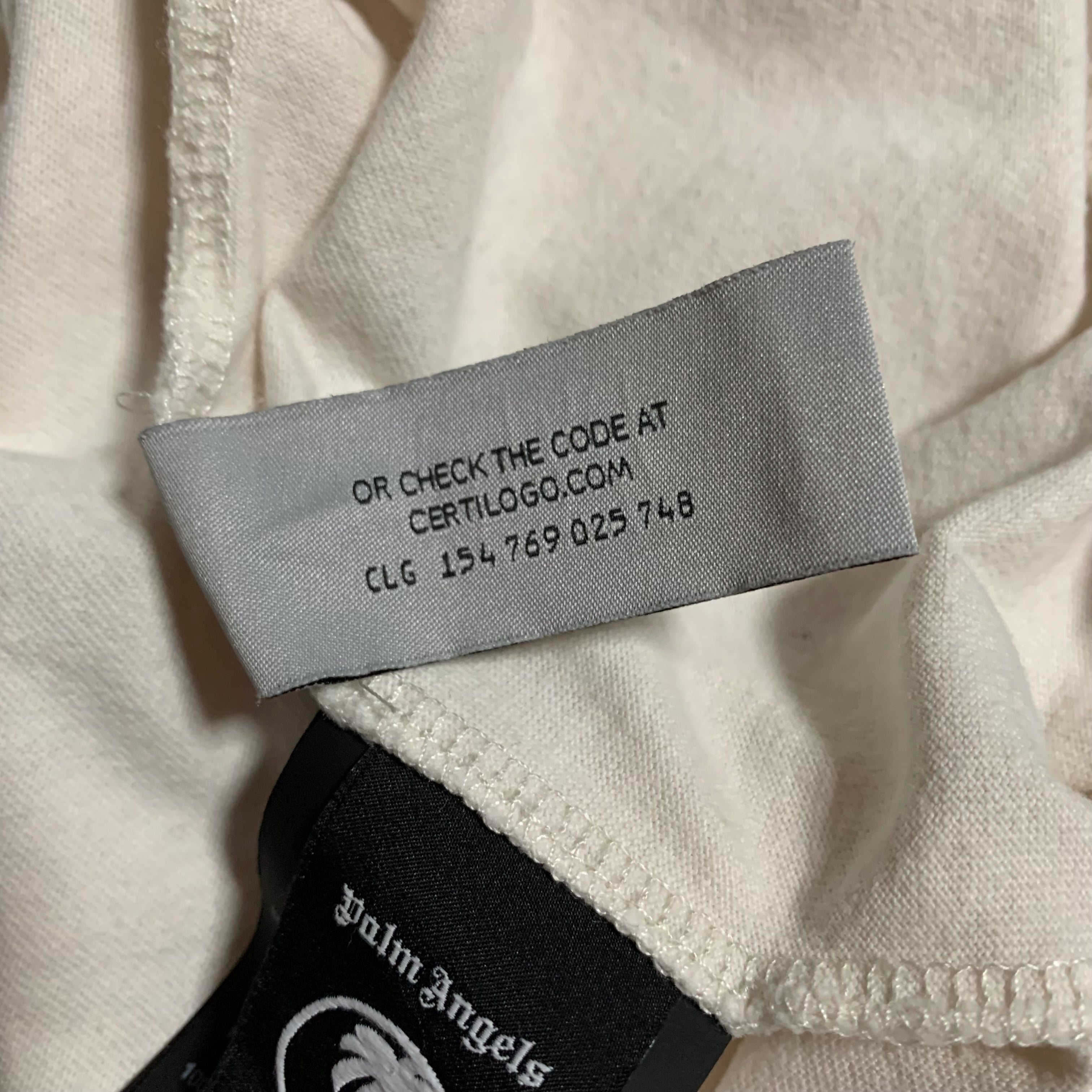 Palm Angels Large Classic Bear Cream White Tee