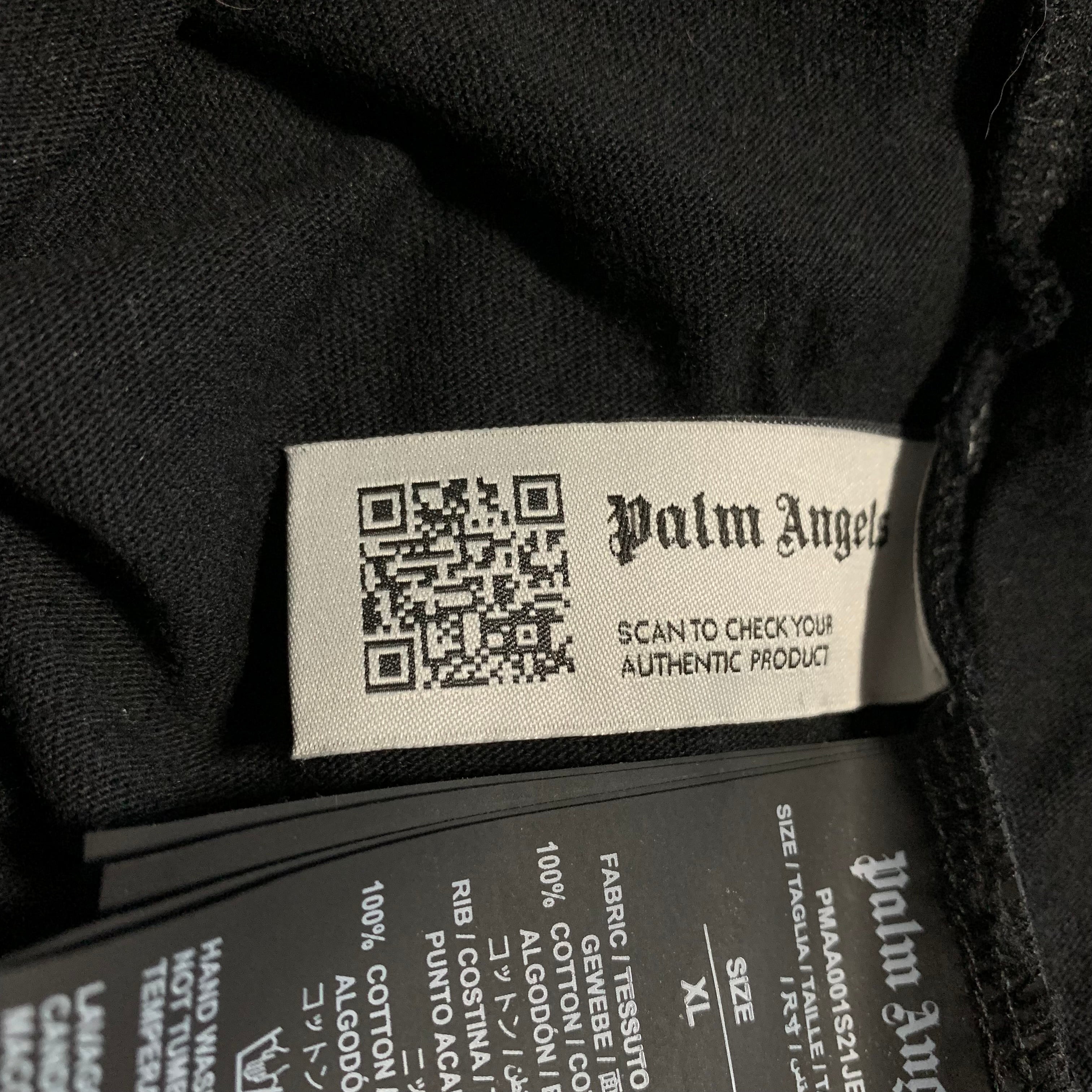 Palm Angels XL Los Angels Sprayed Black Tee