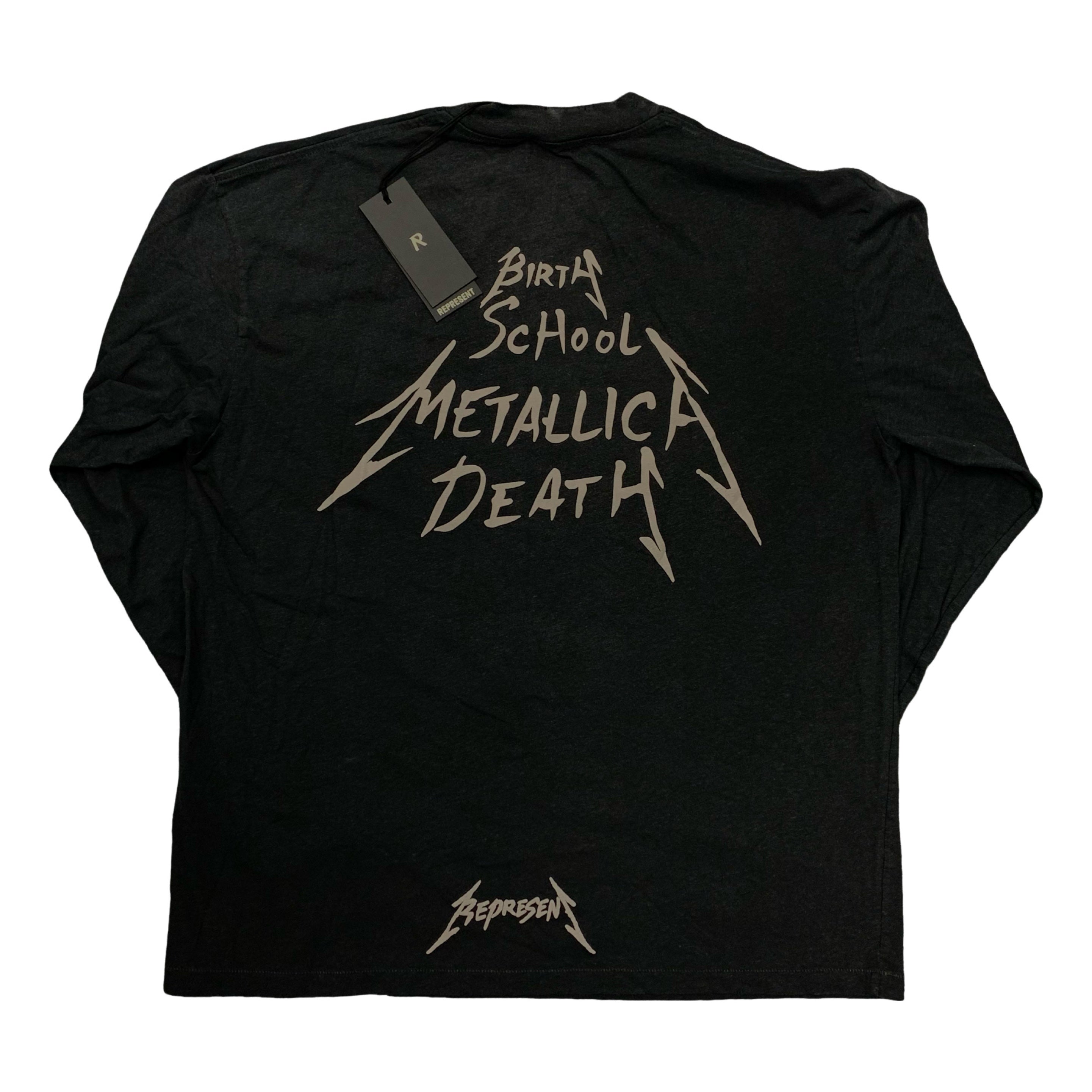 Represent Small Tee Metallica Garage Inc Stained Black Long Sleeve T-Shirt