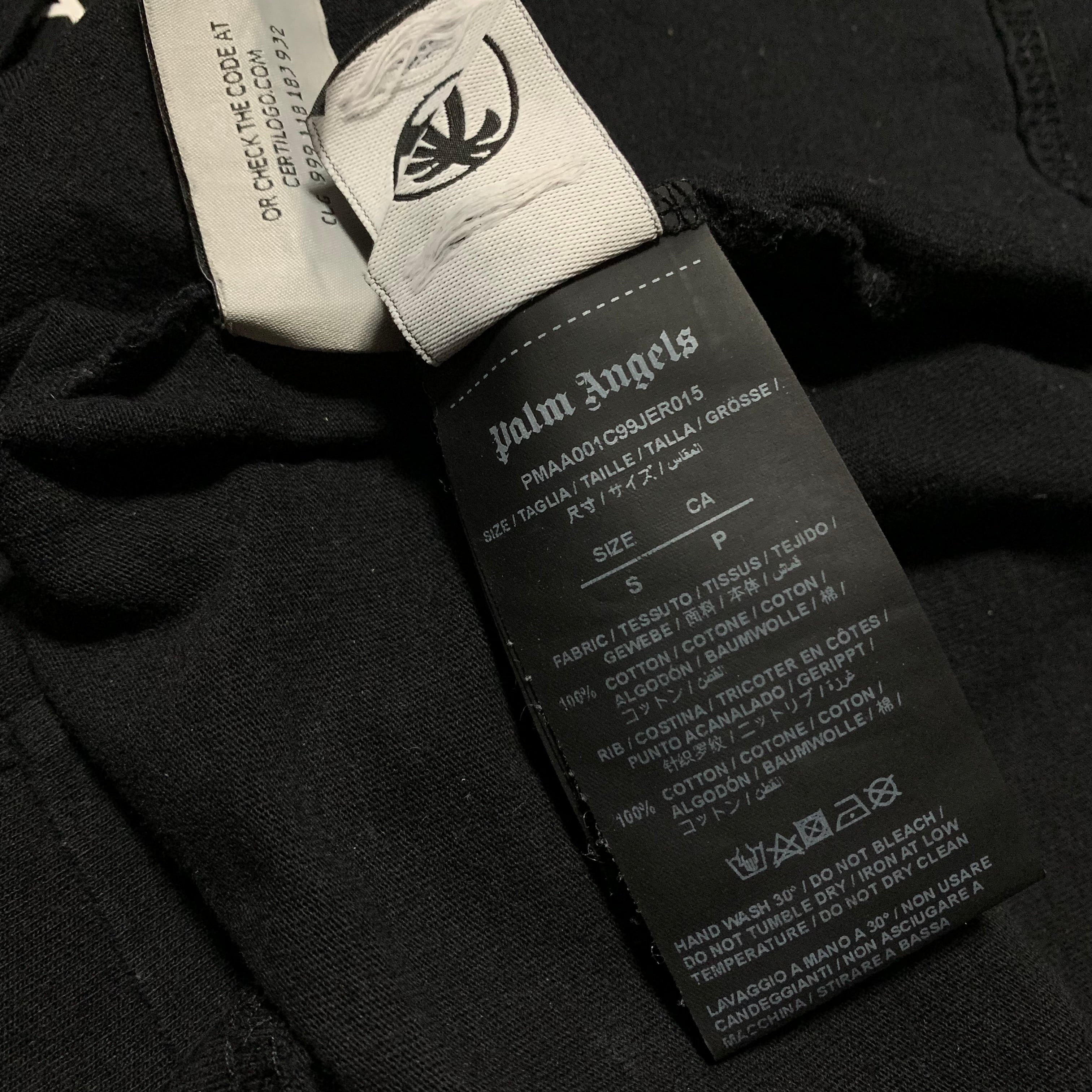 Palm Angels Small Los Angels Sprayed Black Tee