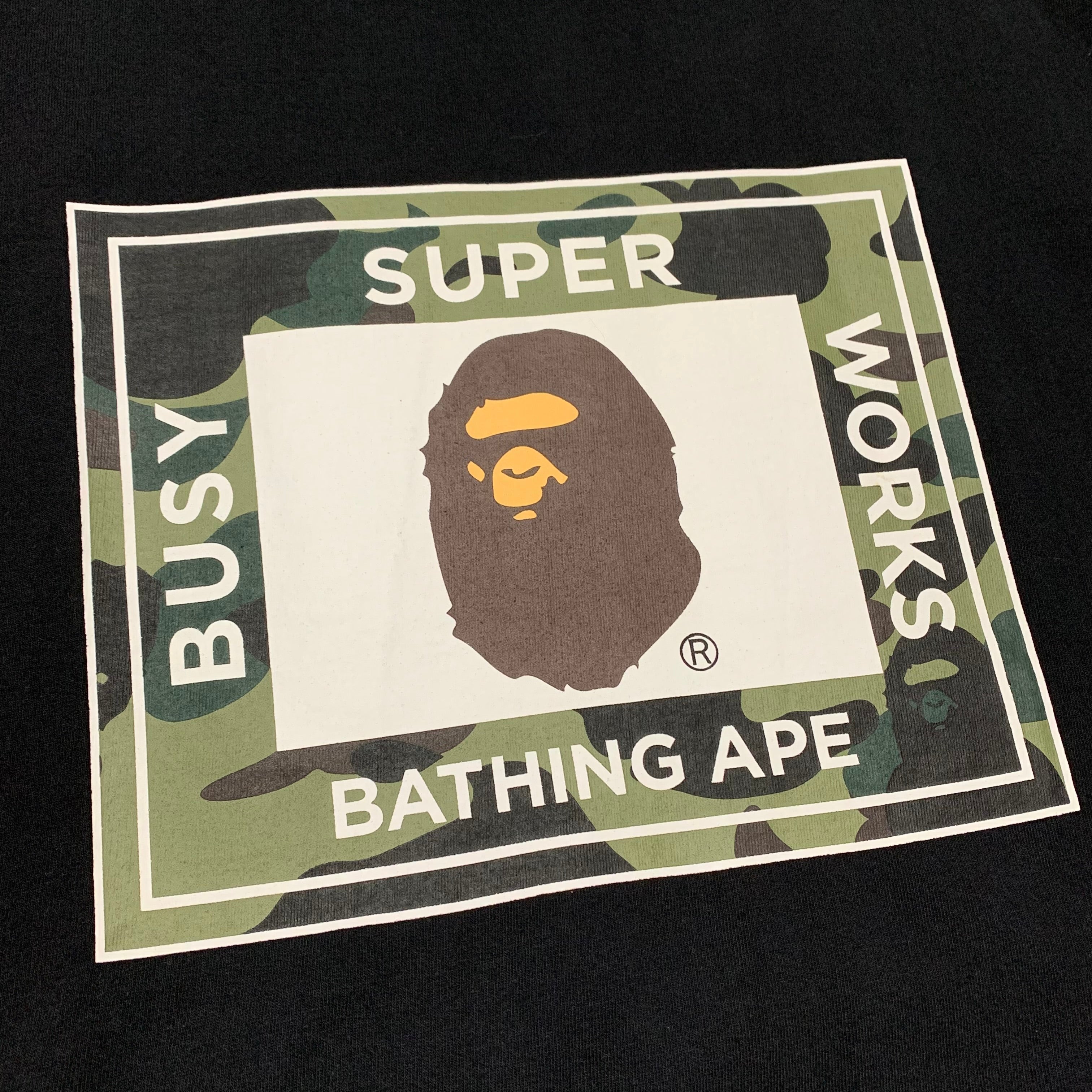 Bape XL Busy Works Super Black Tee A Bathing Ape