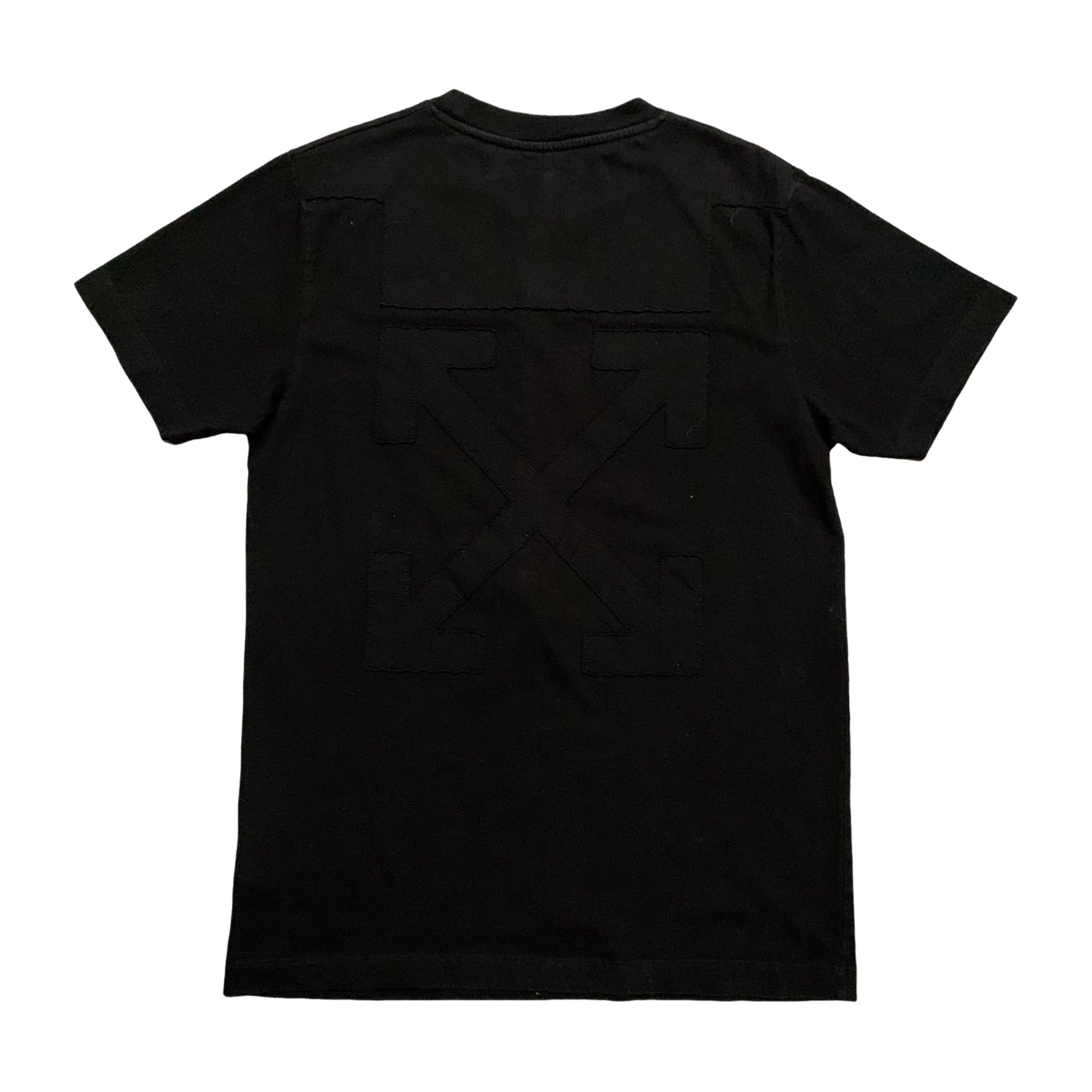 Off White Small Arrows Embroidered Black Tee Virgil Abloh 2018