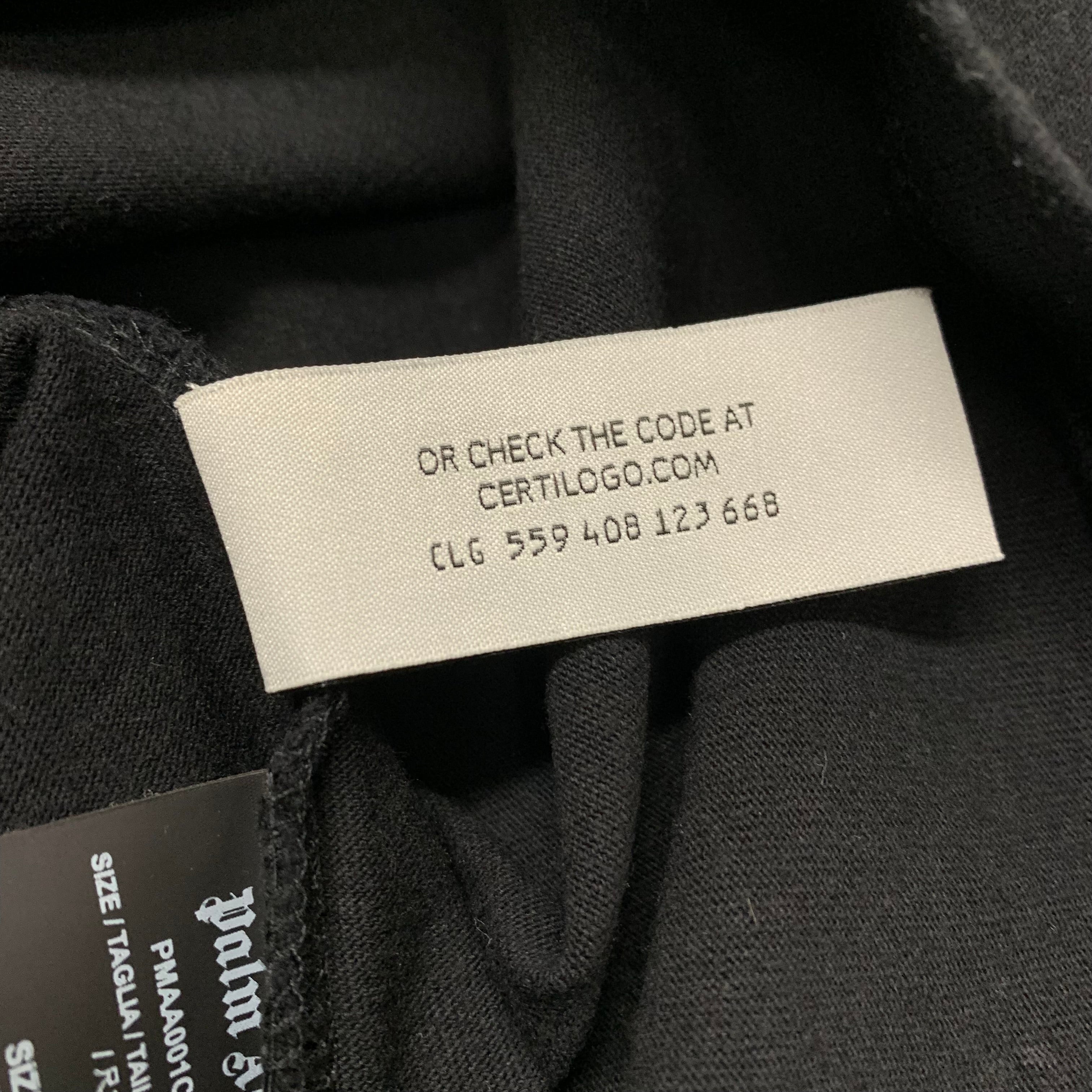Palm Angels Small Tee New York Sprayed Black T-Shirt