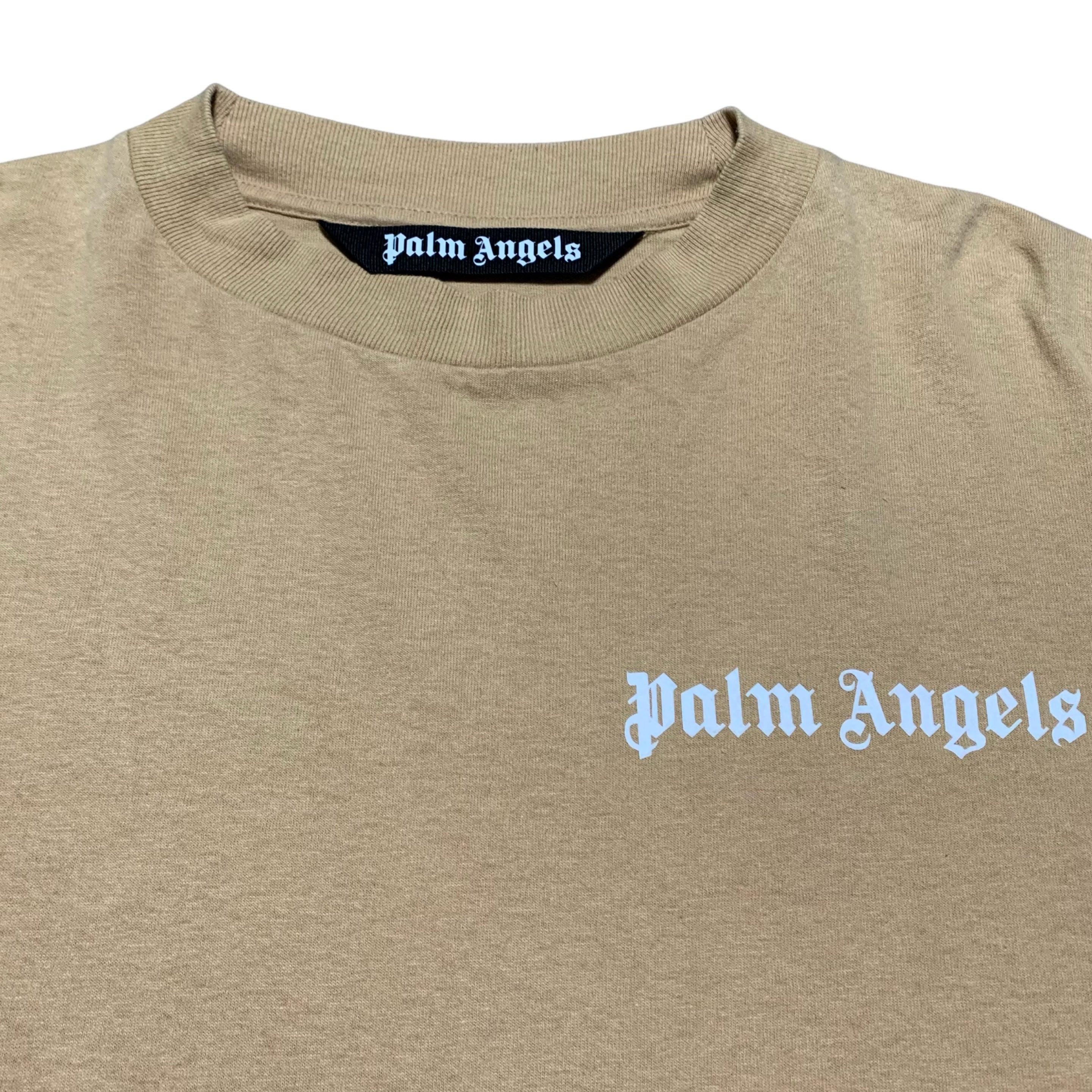 Palm Angels Small Classic Logo Tan Brown Tee