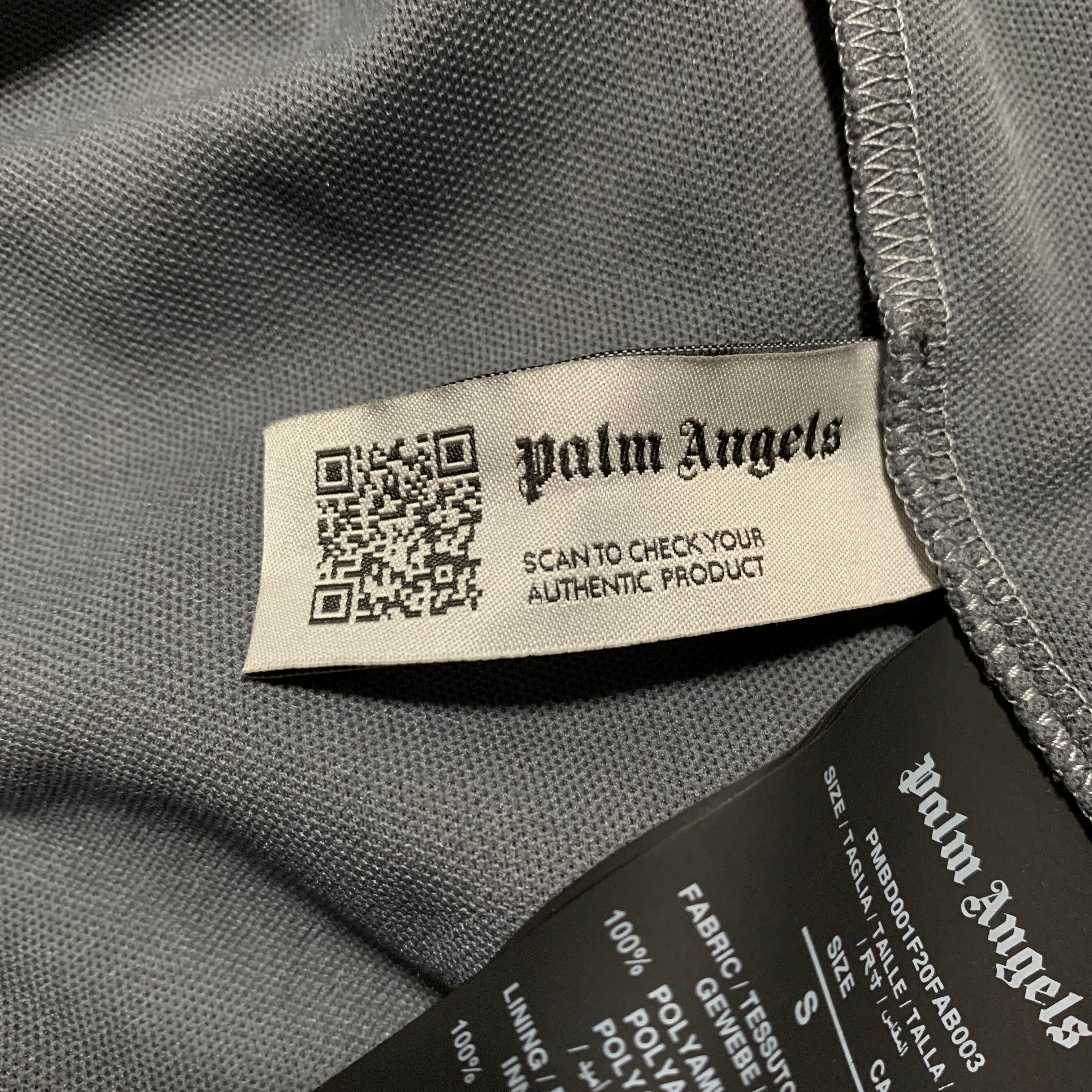 Palm Angels Small Garment Dyed Track Jacket Dark Grey