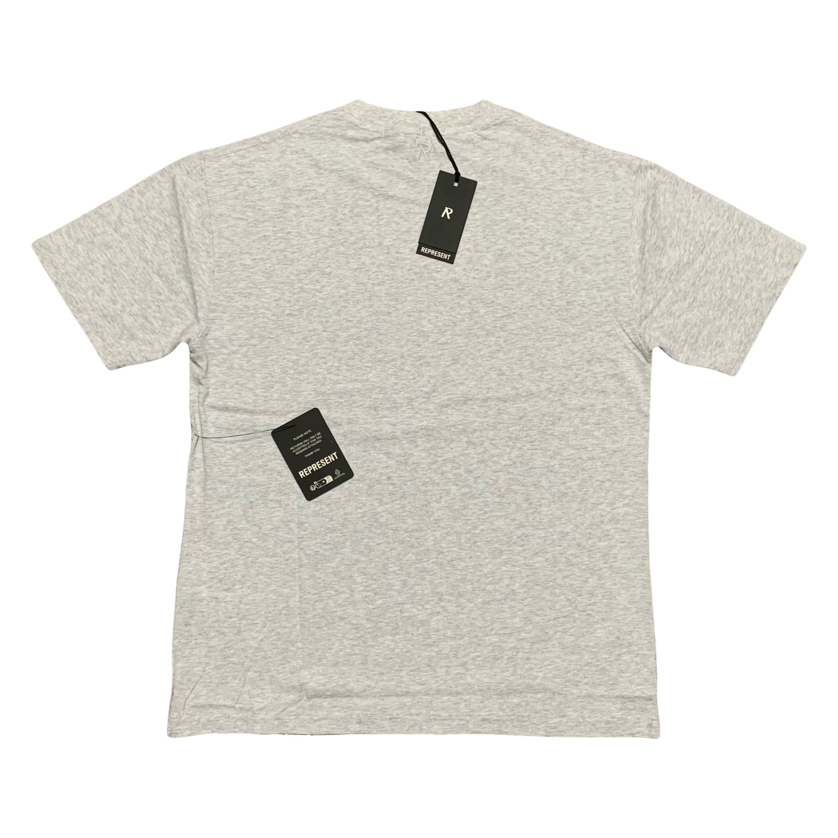 Represent Small Initial Marl Ice Grey Tee Regular Fit