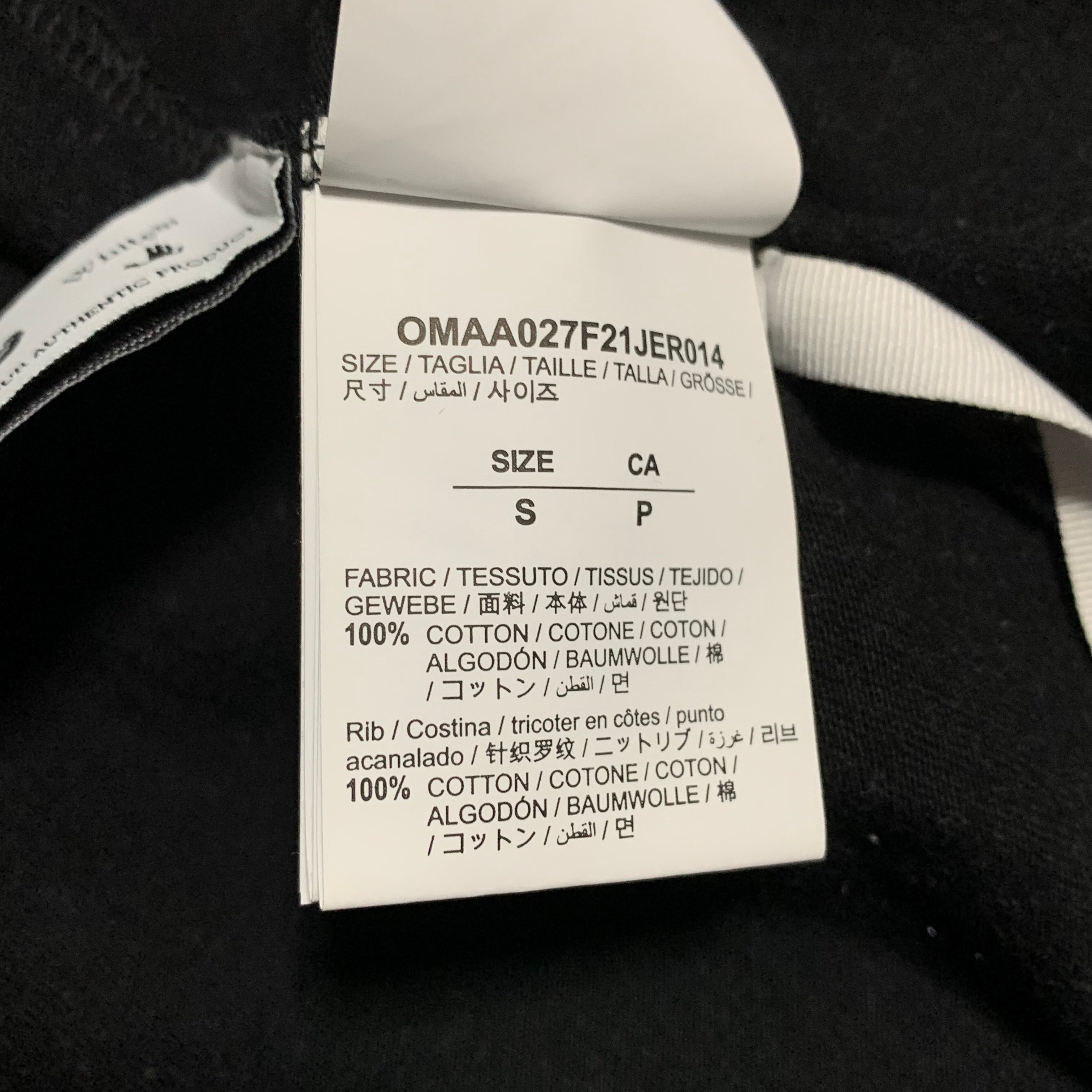 Off White Small Caravaggio Graphic Black Tee Virgil Abloh