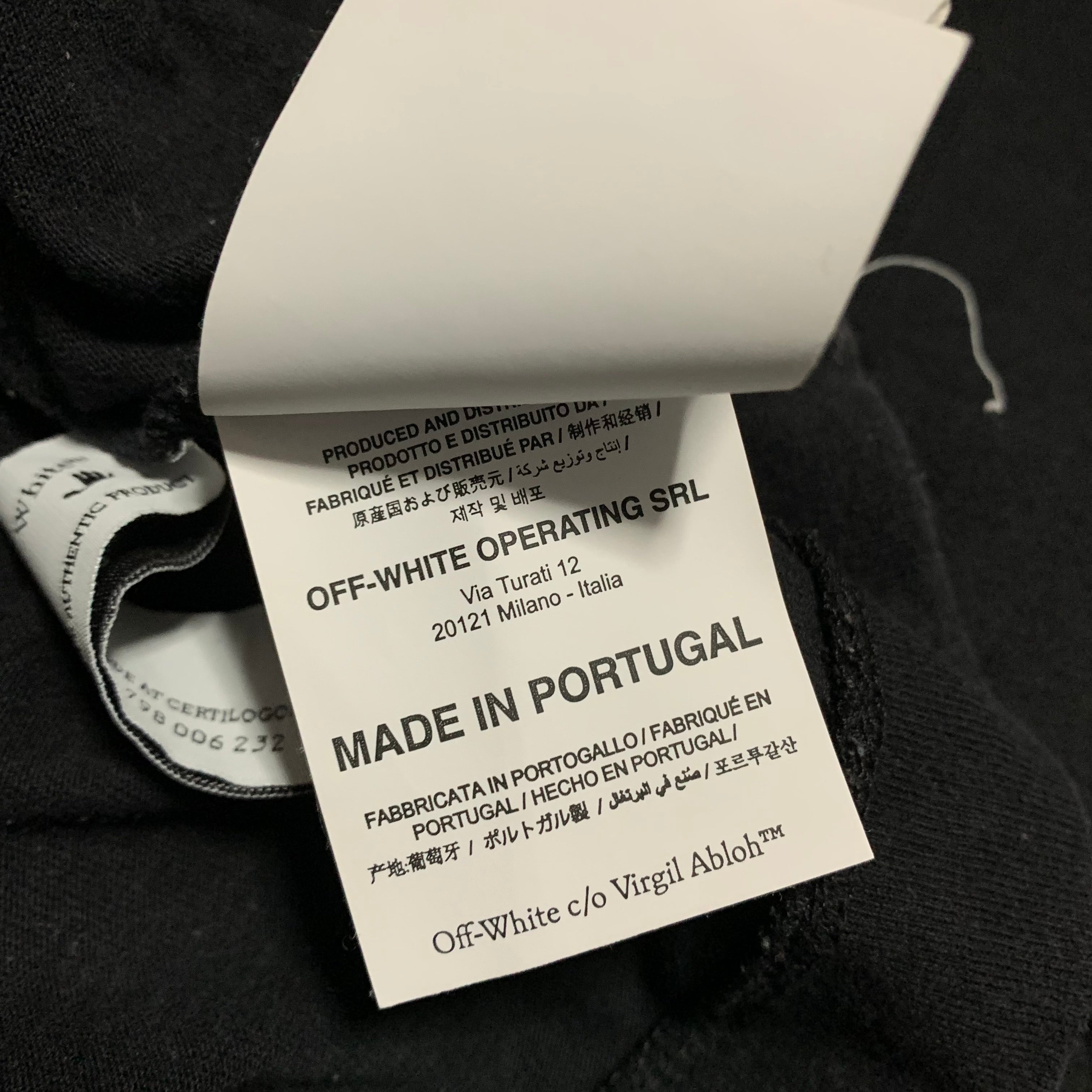 Off White Small Graphic Black Tee Oversized Fit Virgil Abloh