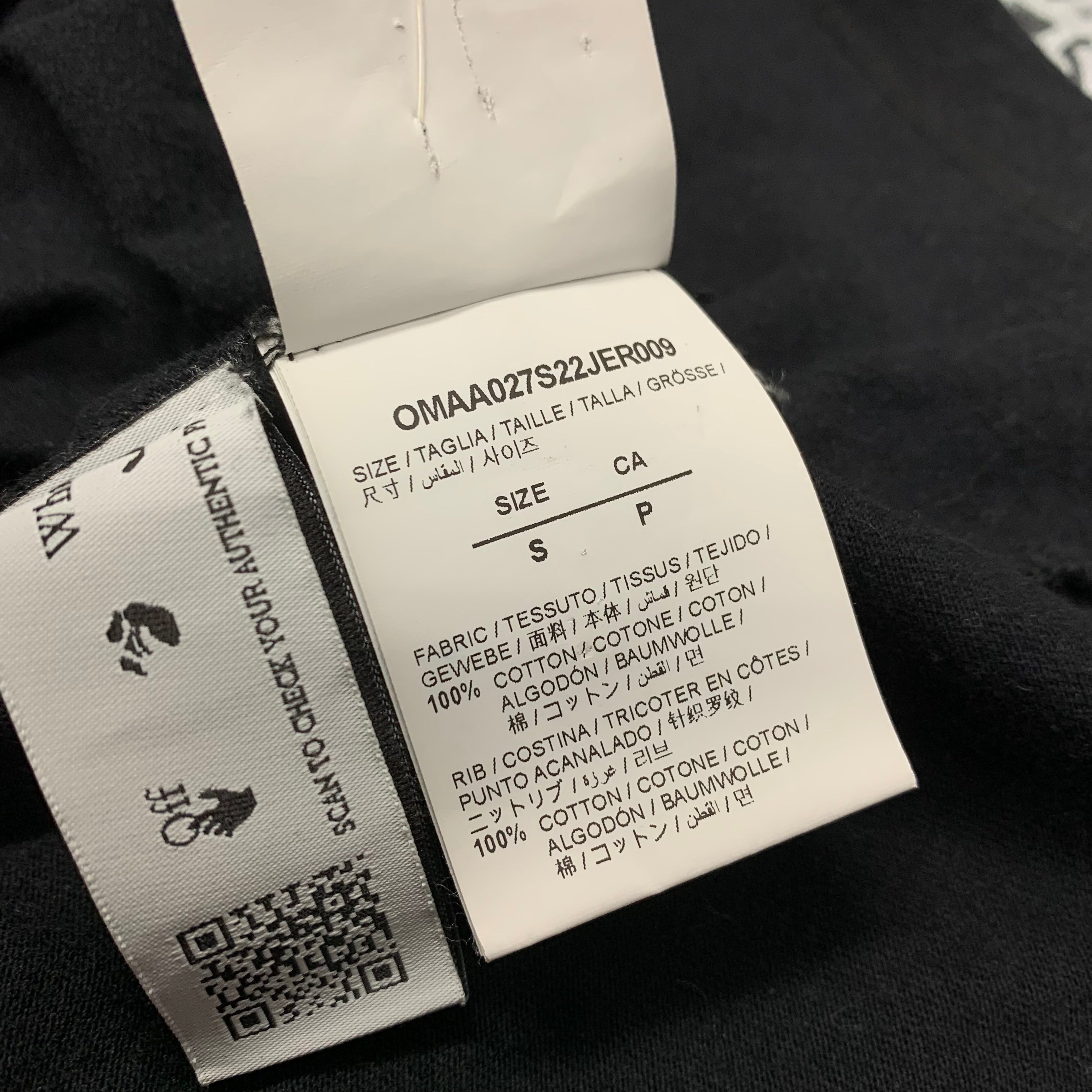 Off White Small Tee Tribal Arrows Black T-Shirt Virgil Abloh