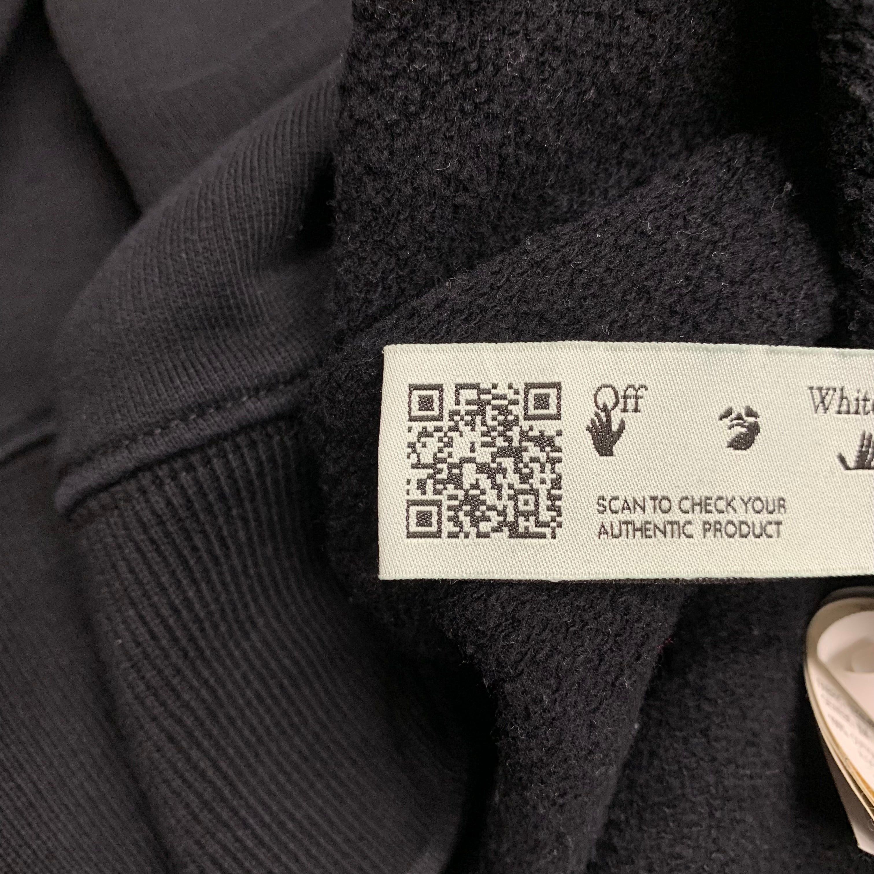 Off White Large Tee Stencil Arrow Black Sweatshirt Crewneck Virgil Abloh