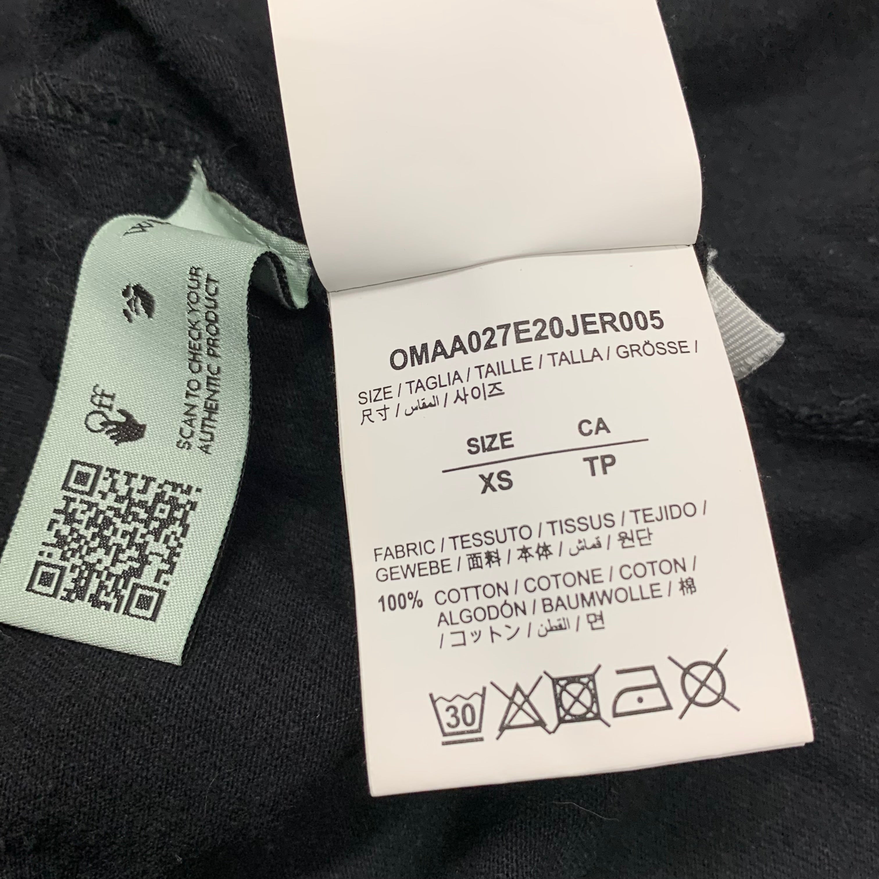 Off White XS Tee Pink Marker Arrows Black T-Shirt Virgil Abloh