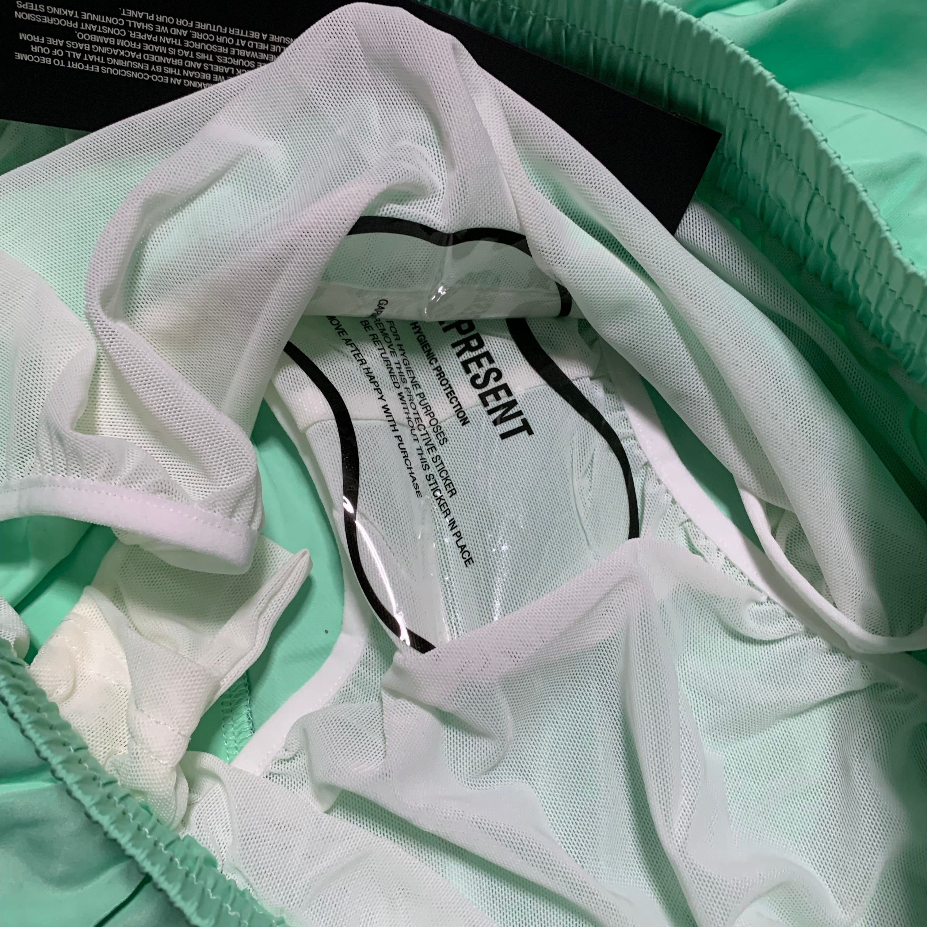 Represent Large Swim Shorts Electric Mint Green