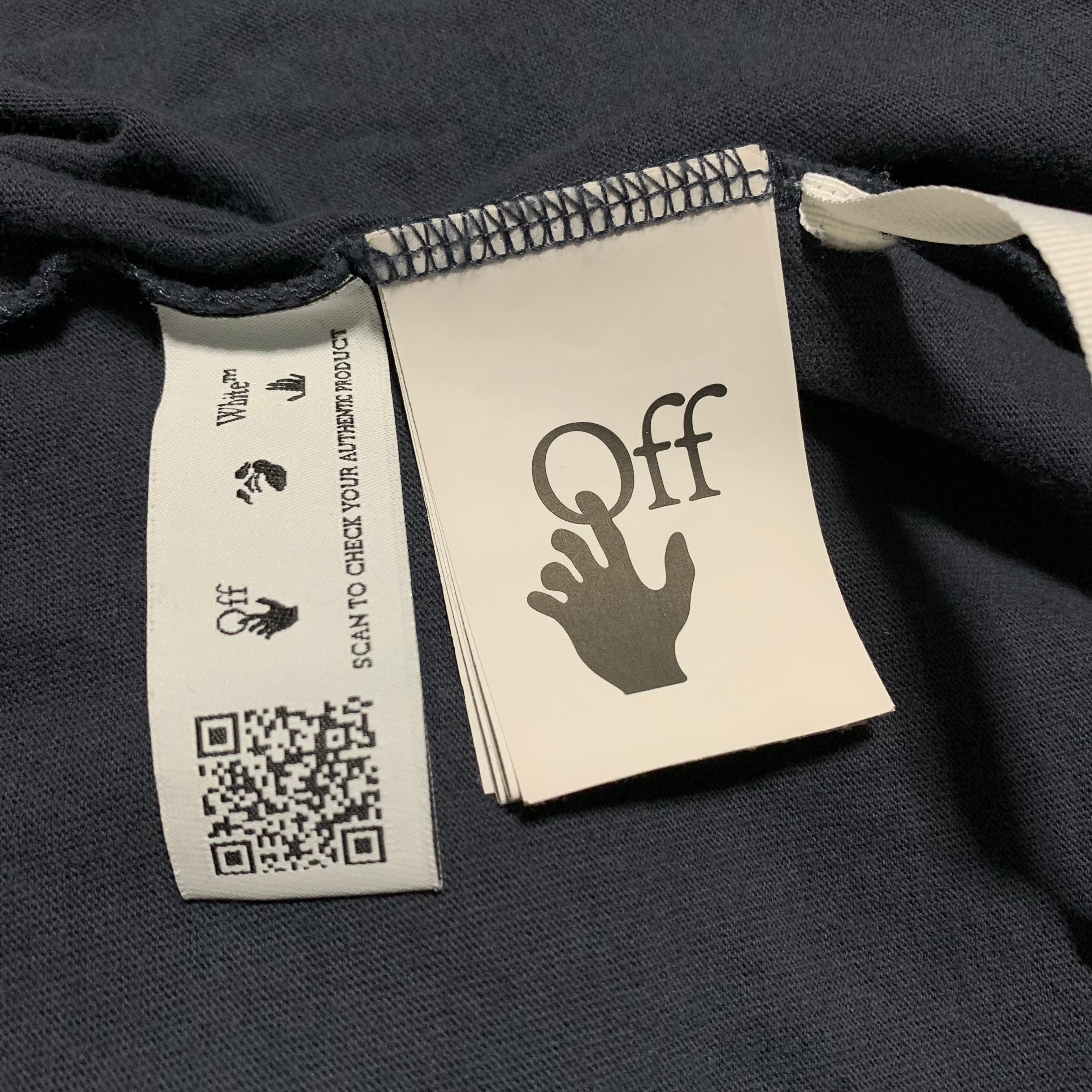 Off White Medium Lighting Arrows Blue Tee Virgil Abloh