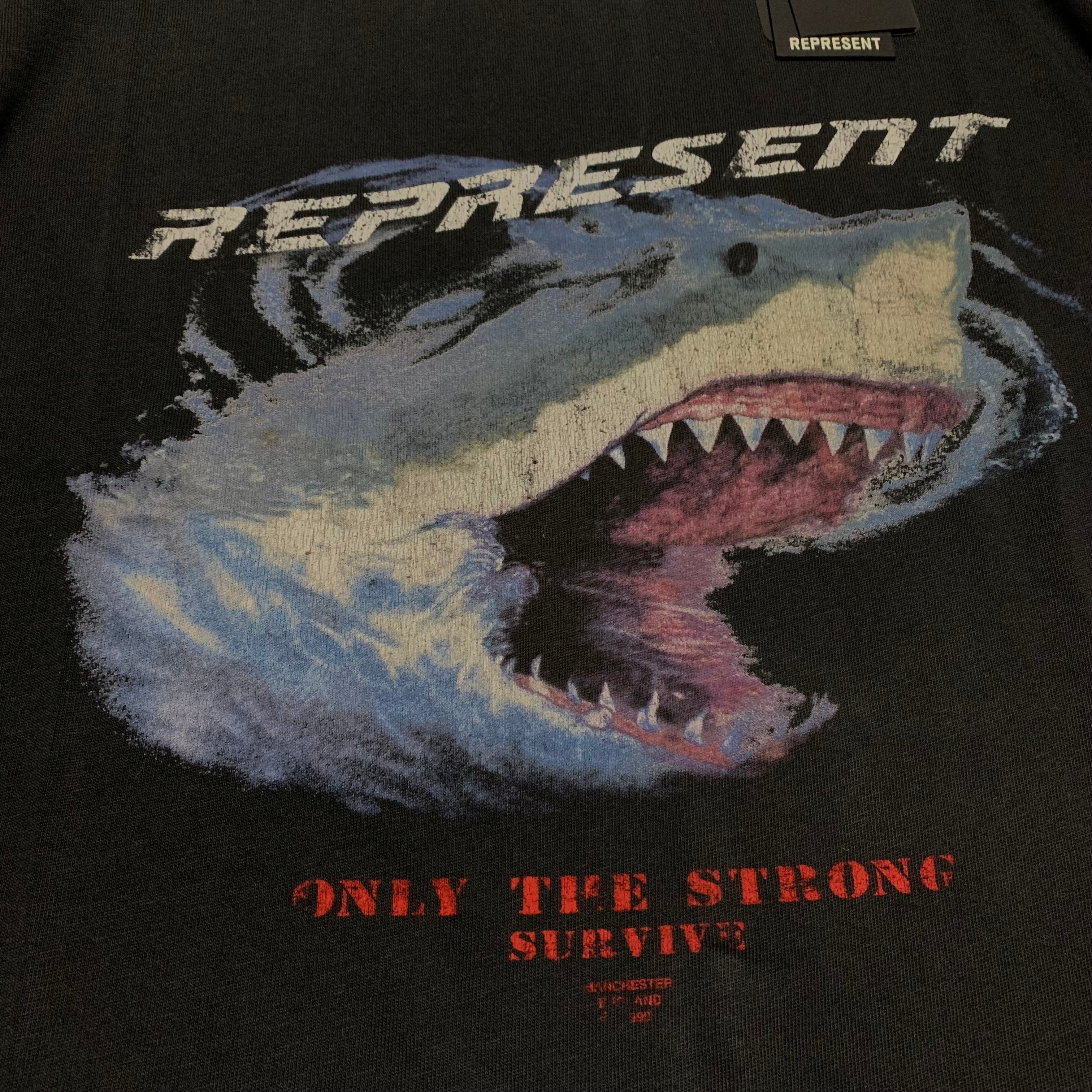 Represent Medium Only The Strong Survive Vintage Black Tee