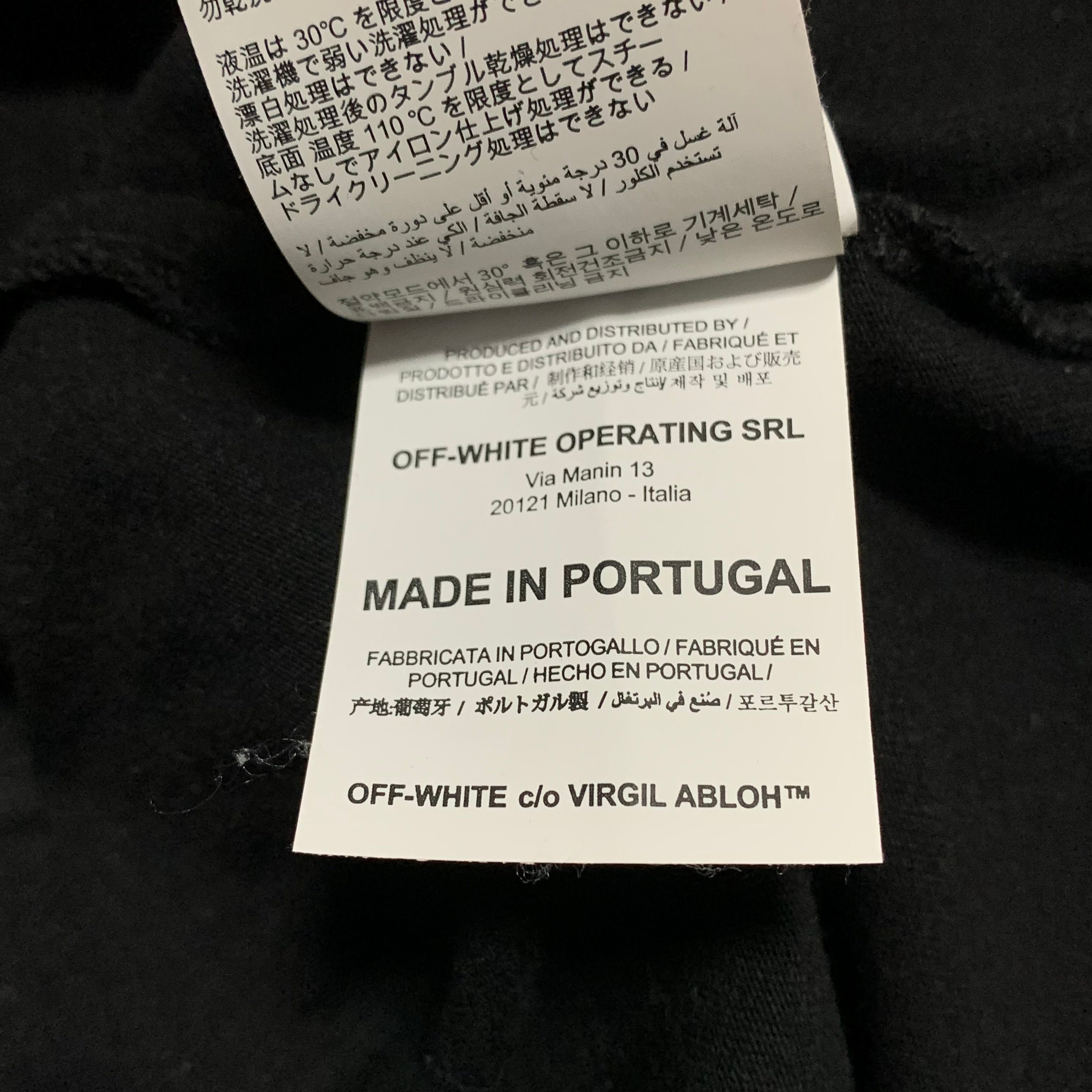 Off White Small Golden Ratio Arrows Black Tee Virgil Abloh