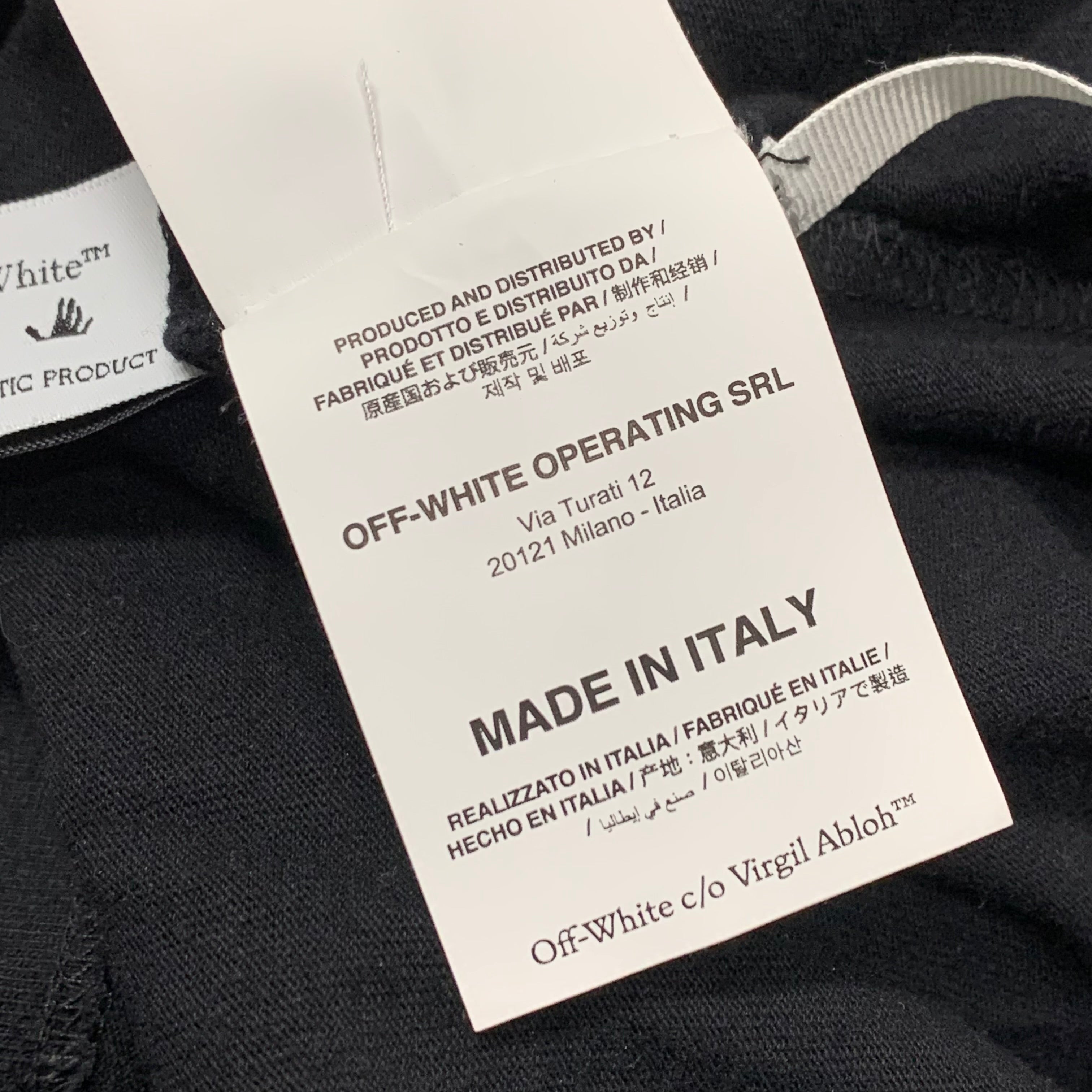 Off White Medium Tee Alien Arrows Black T-Shirt Virgil Abloh