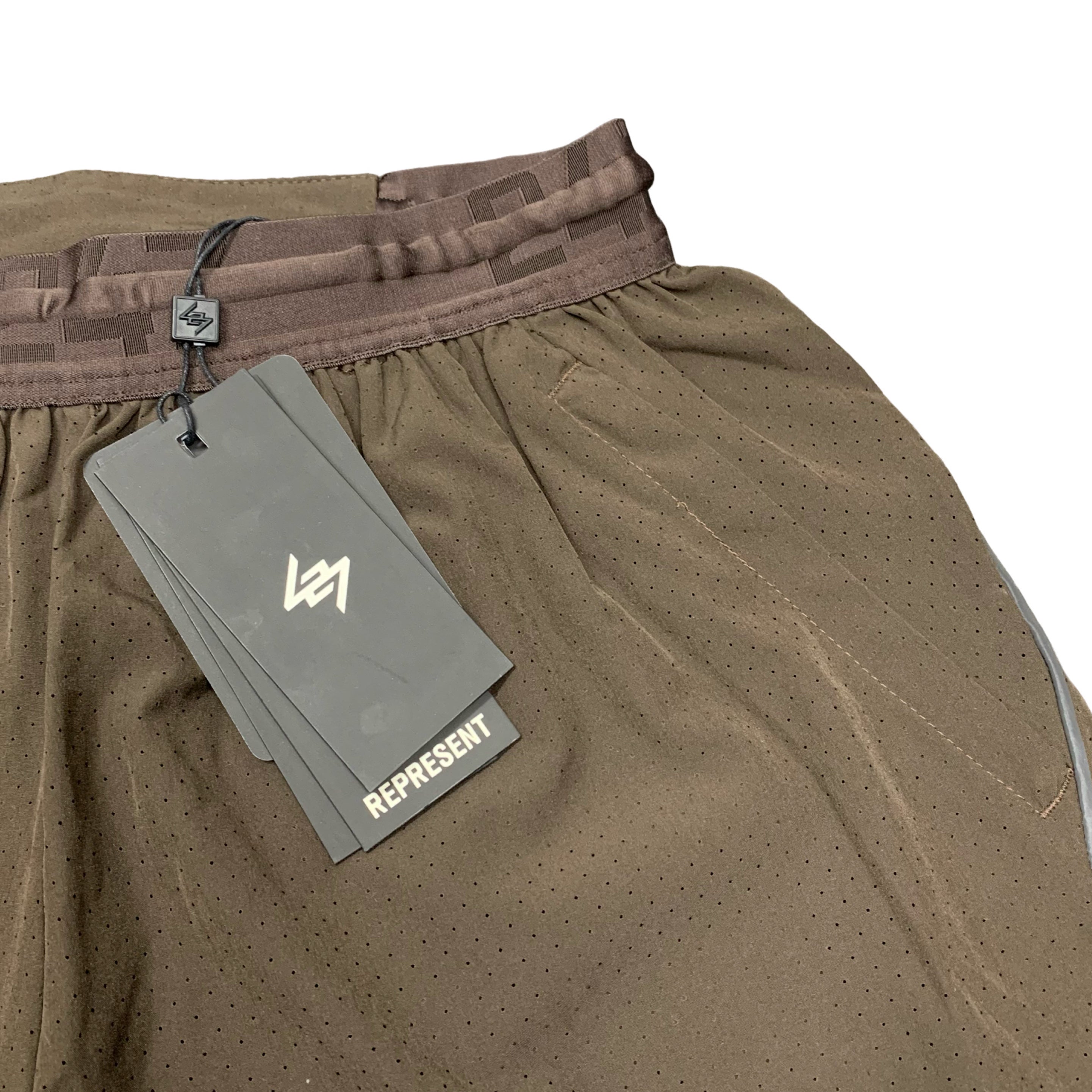 Represent Large Shorts 247 Trek Chocolate Brown Bottoms