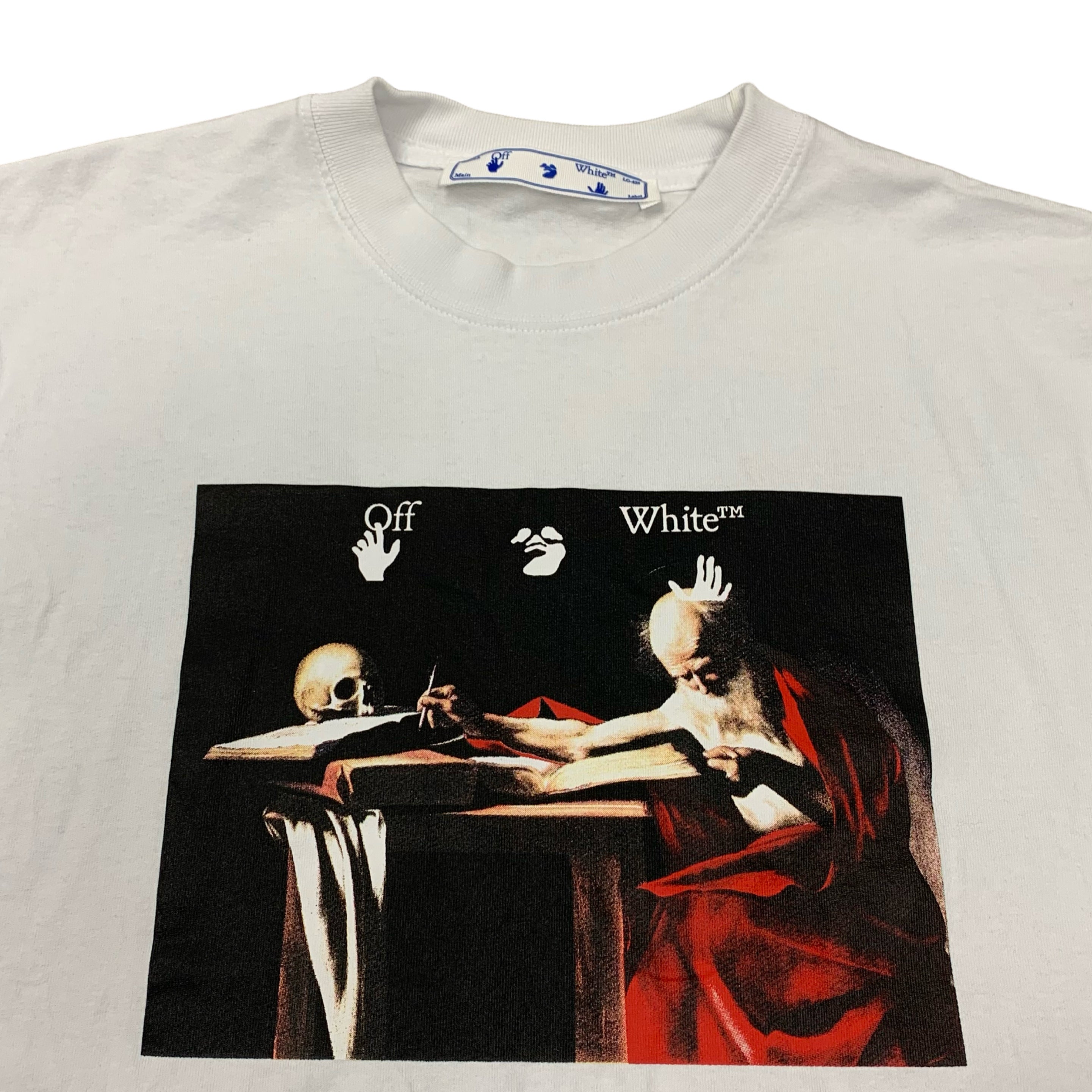 Off White Medium Tee Caravaggio Arrows White T-Shirt Virgil Abloh