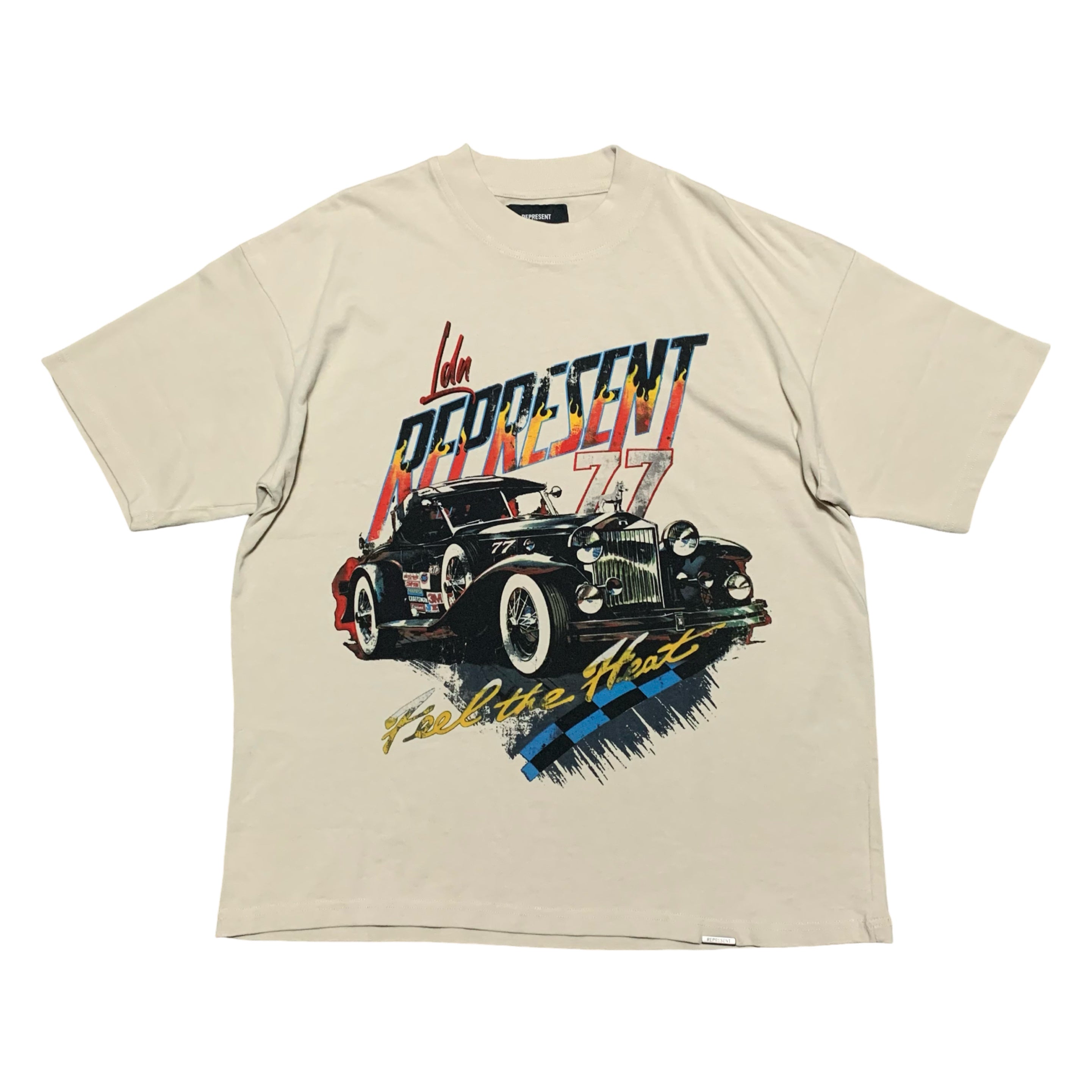 Represent Small Feel The Heat Vintage White Tee