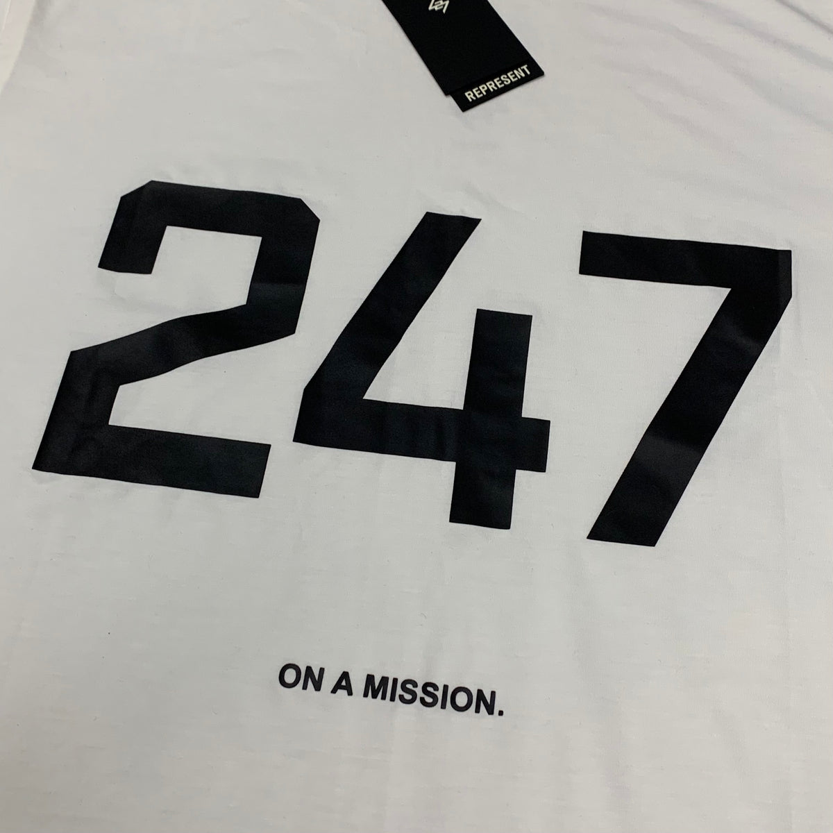 Represent Medium 247 Oversized Flat White T-Shirt