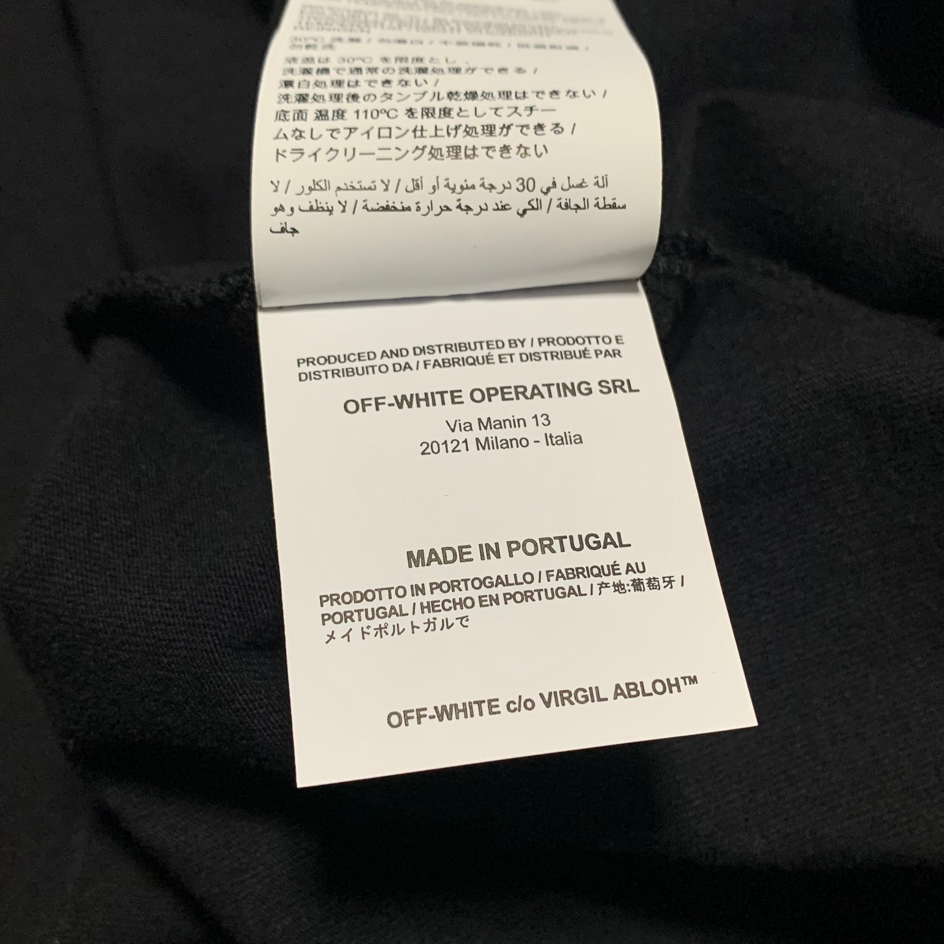 Off White Large Dondi Art Graphic Black Tee Virgil Abloh
