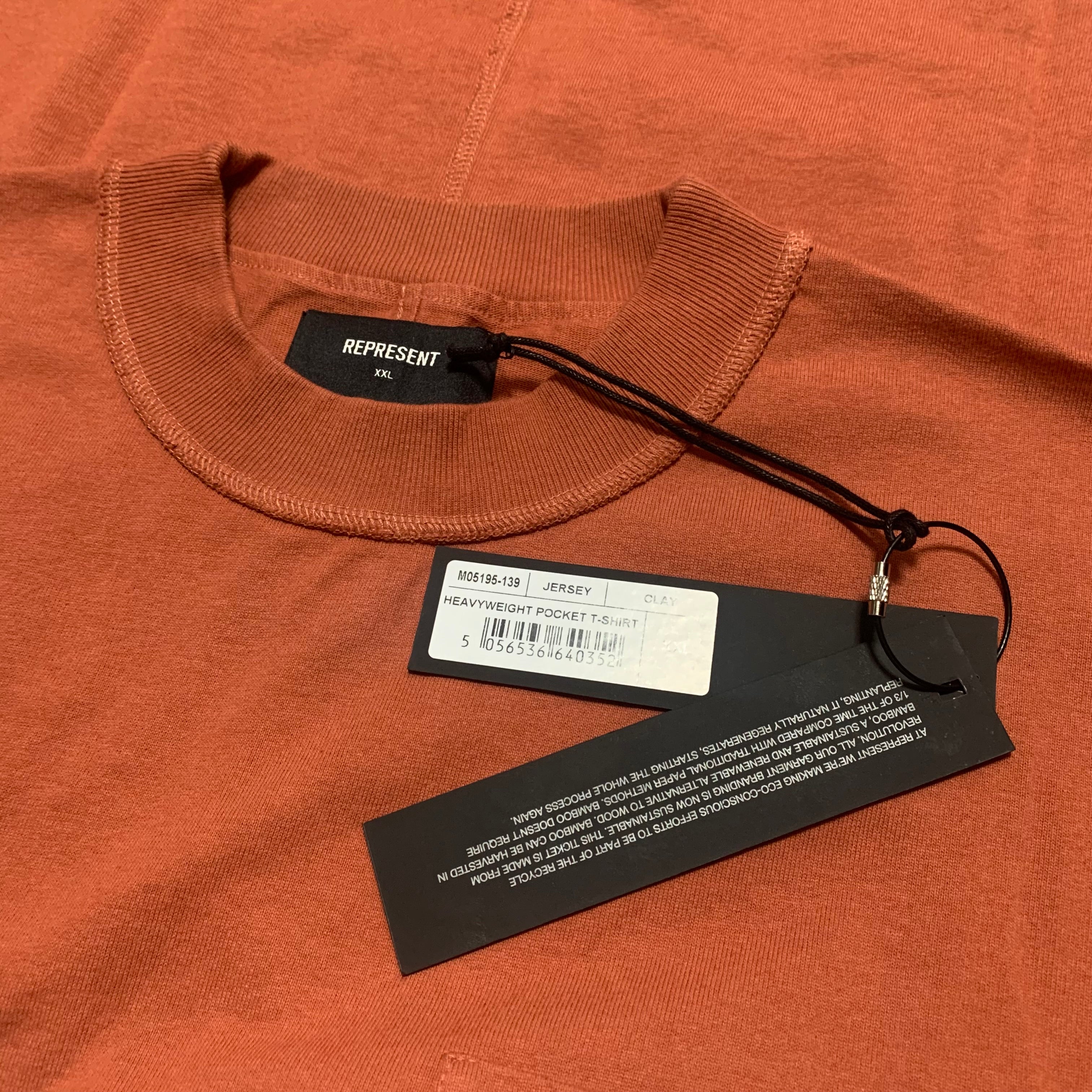 Represent XXL Heavyweight Clay Pocket Tee