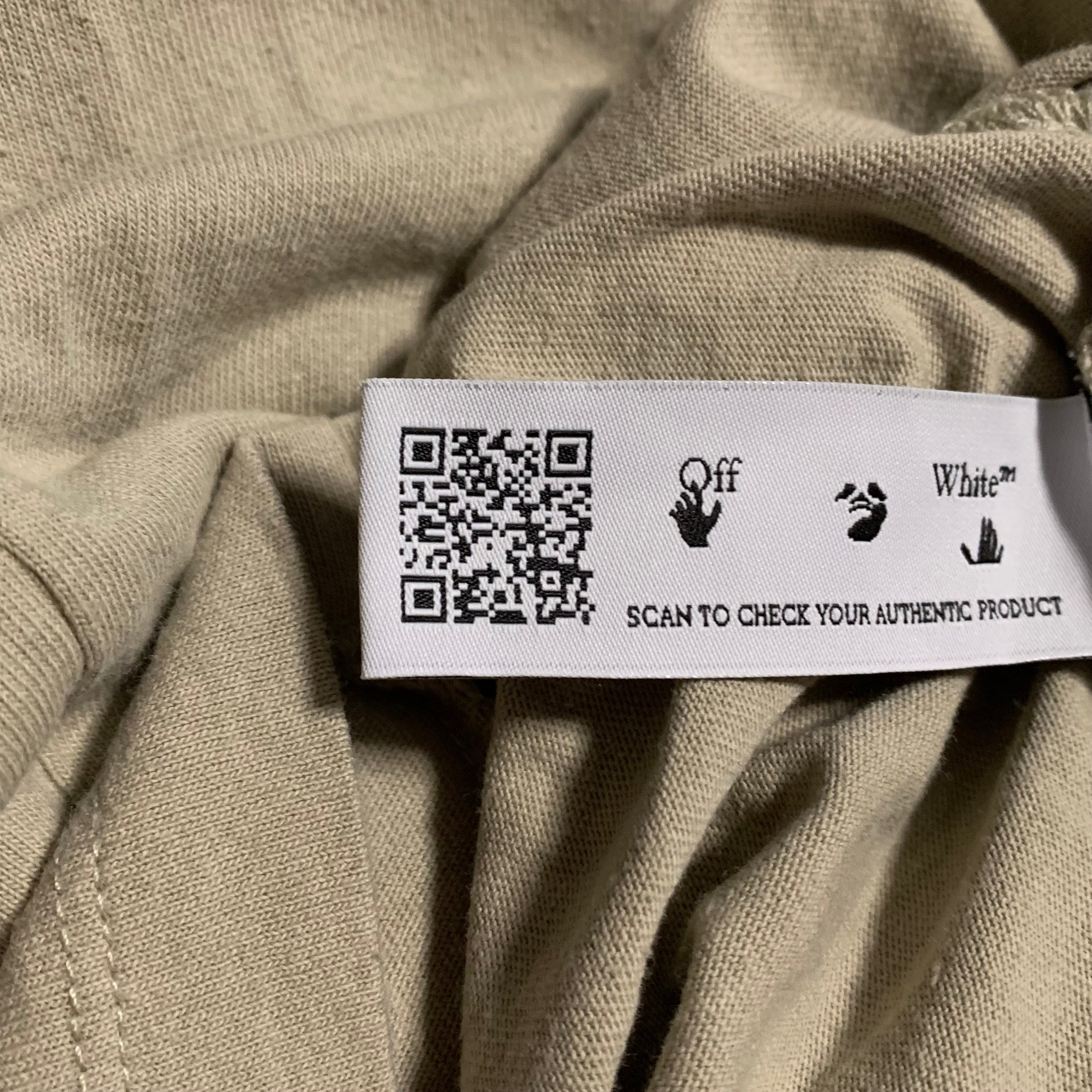 Off White Small Bubble Arrows Beige Tee Virgil Abloh