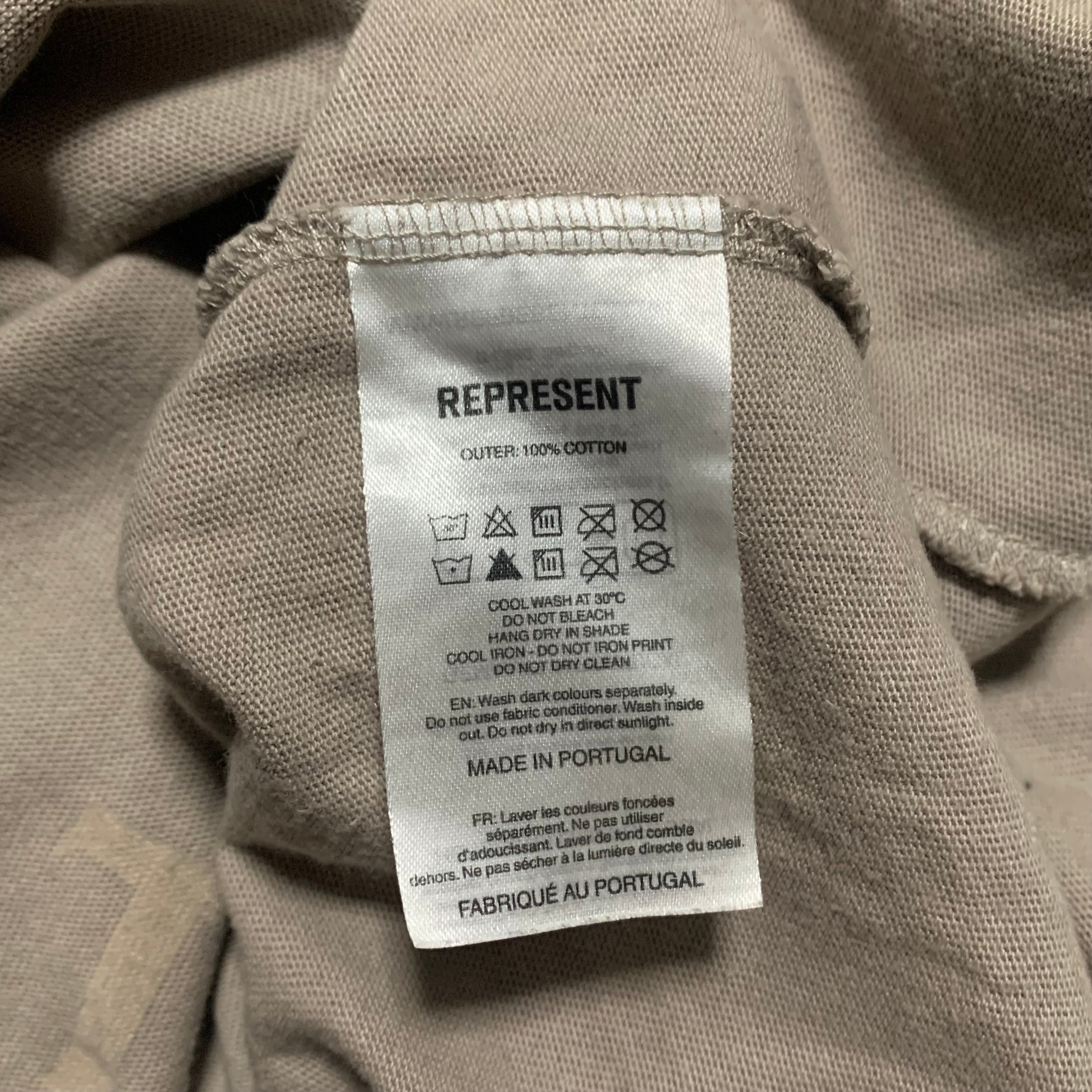 Represent Large Icarus Taupe Beige Tee