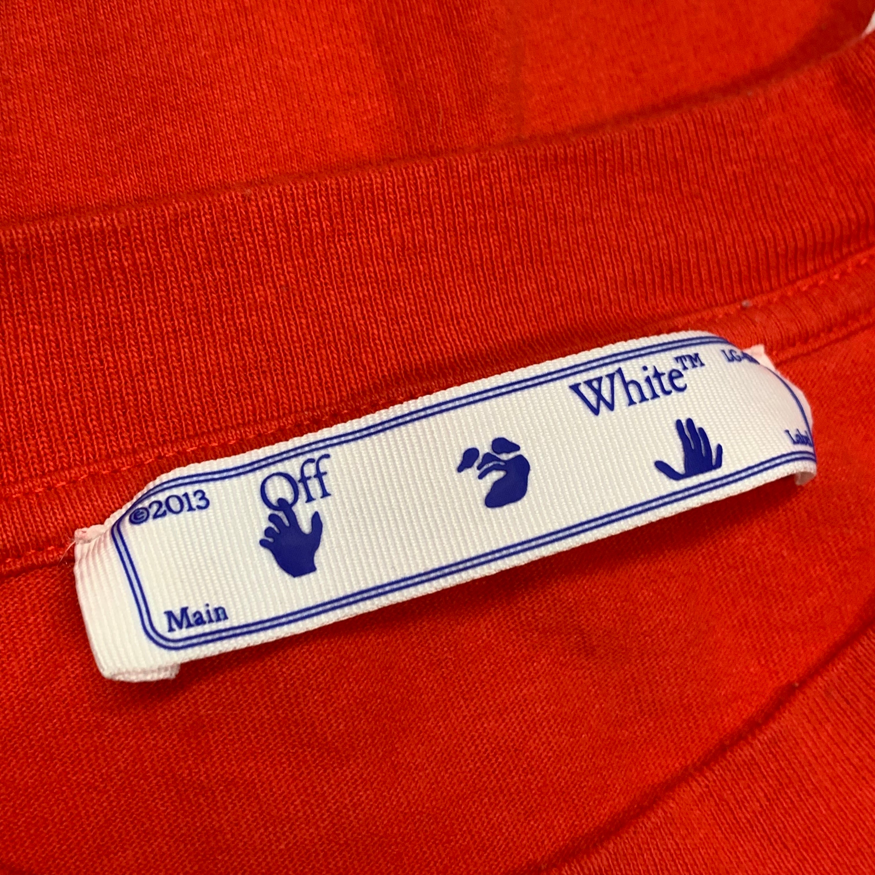 Off White XL Tee Mona Lisa Arrows Red T-Shirt Virgil Abloh