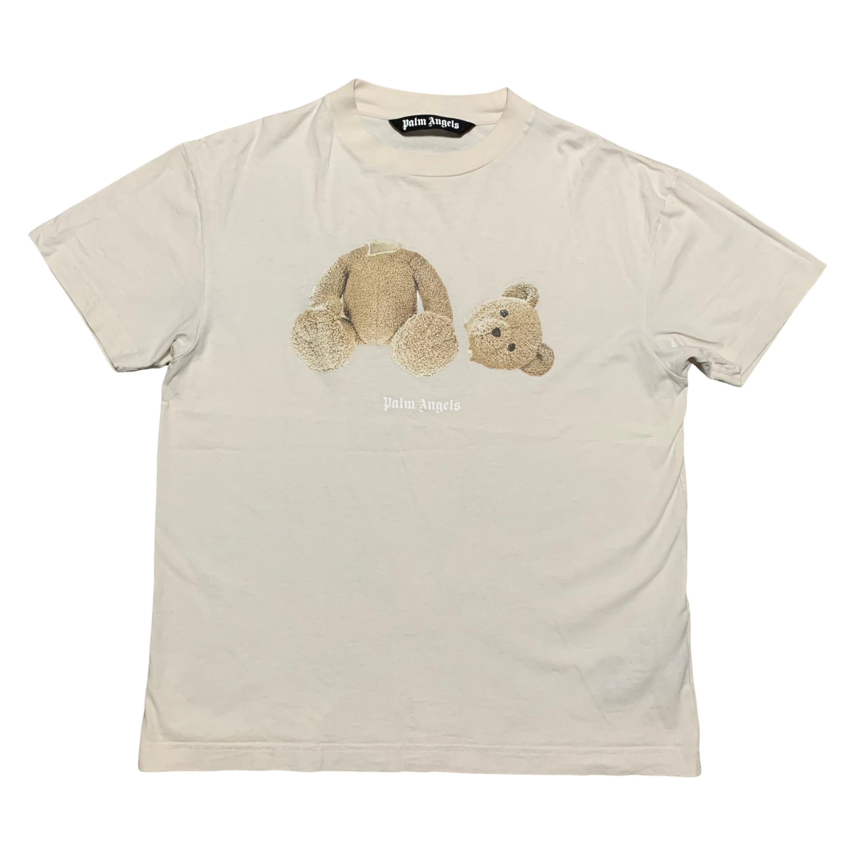 Palm Angels Large Classic Bear Cream White Tee