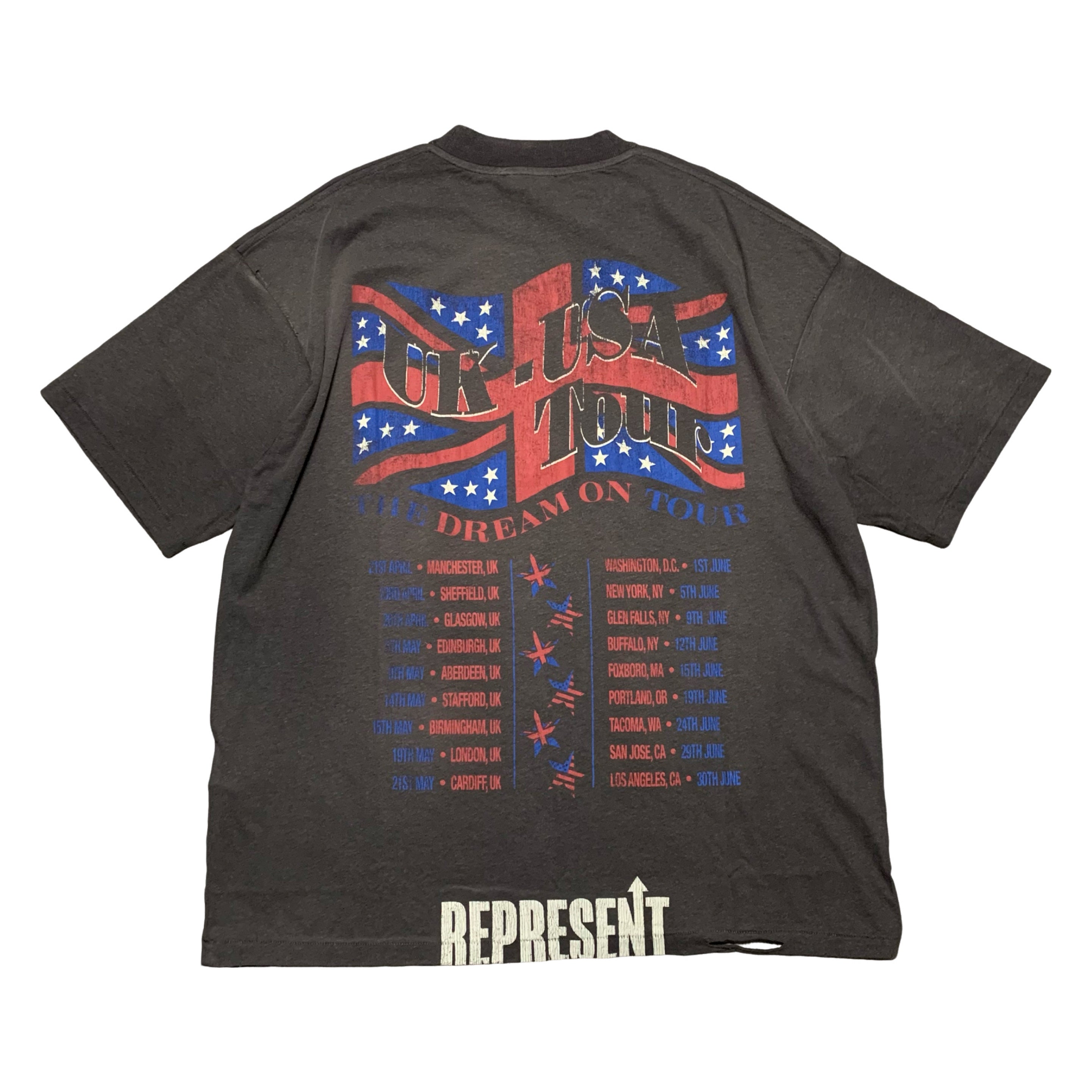 Represent Medium Dream On Tour Sun Fade Grey Tee