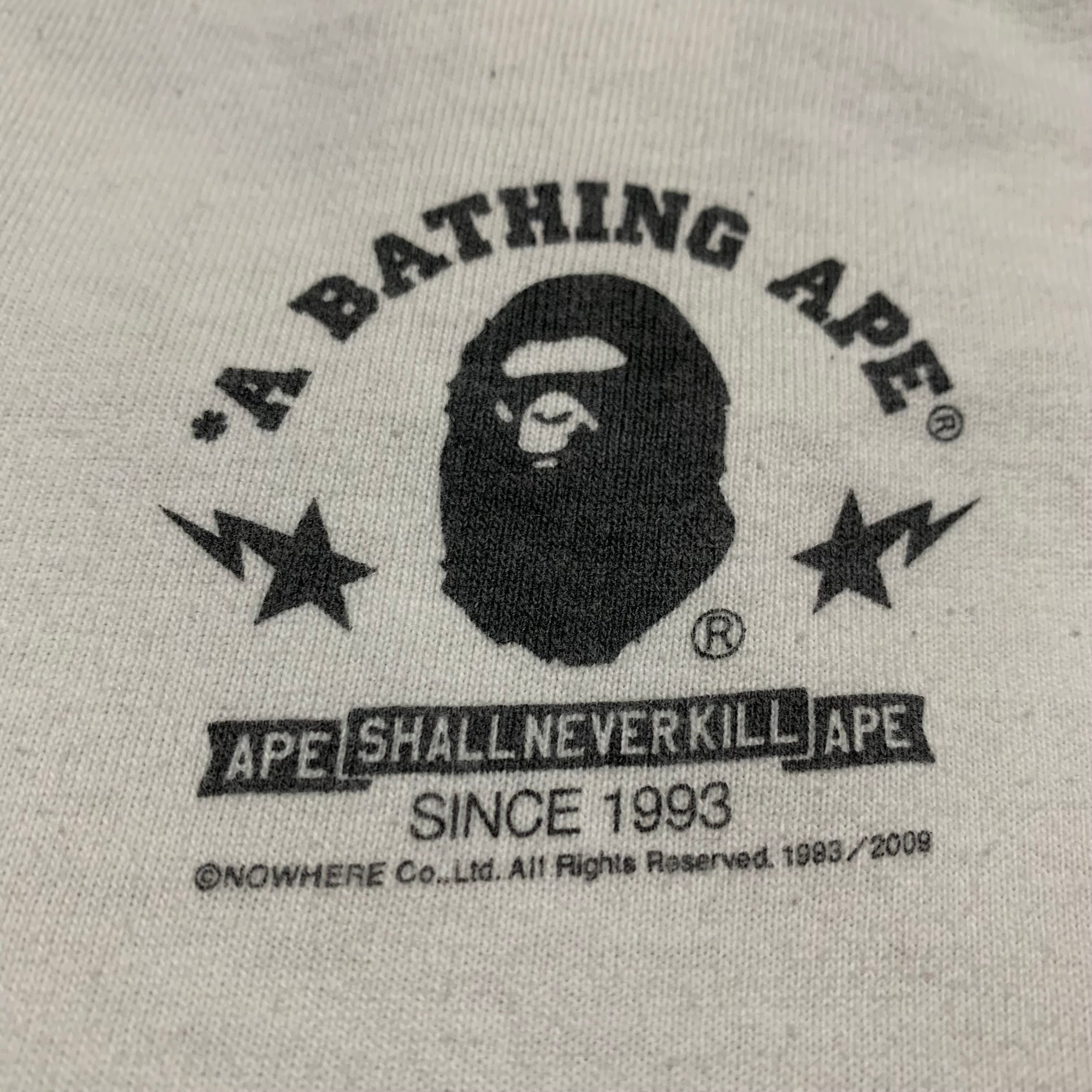 Bape Medium Busy Works Graphic White Tee A Bathing Ape 2009