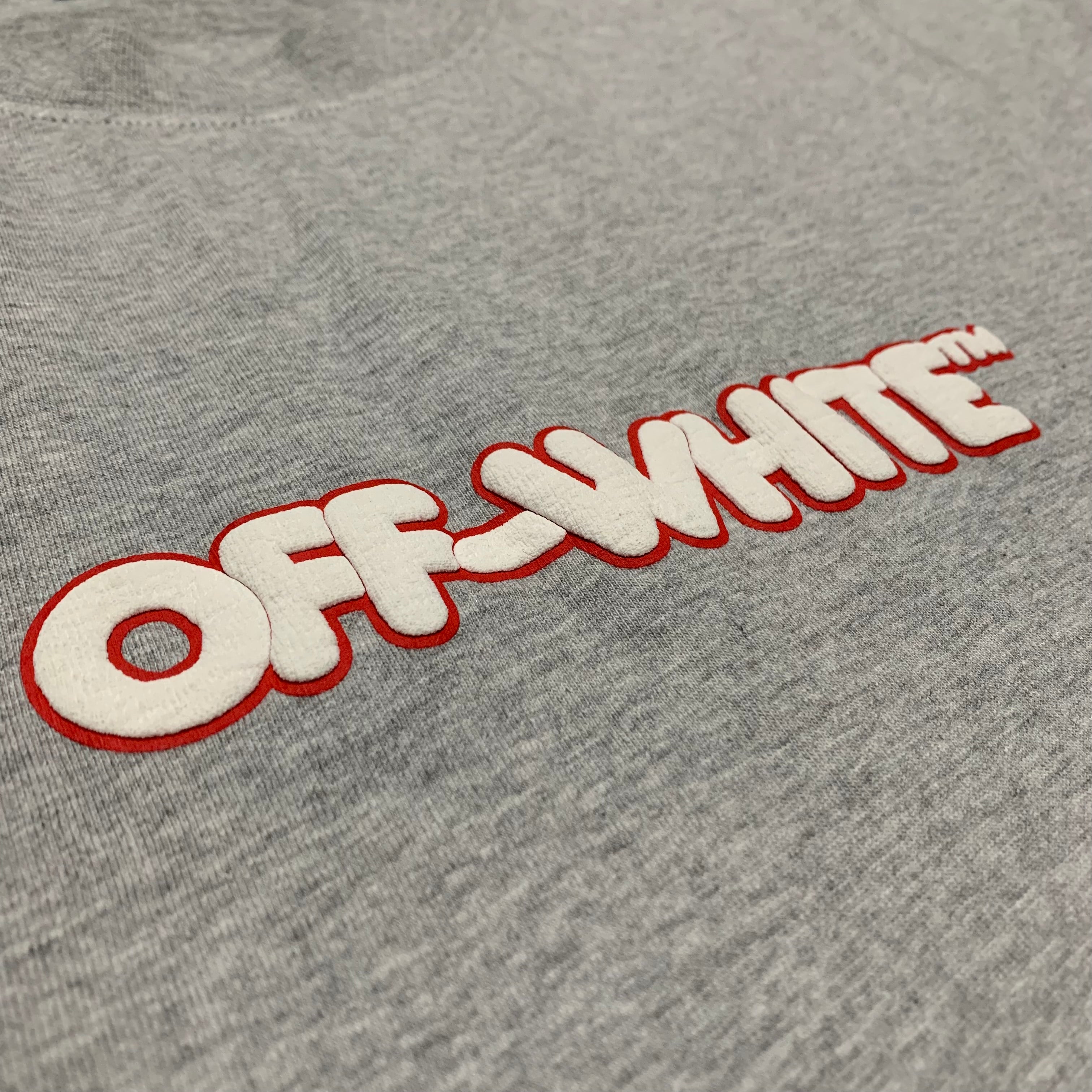 Off White Large Round Logo Skate Grey Tee Virgil Abloh