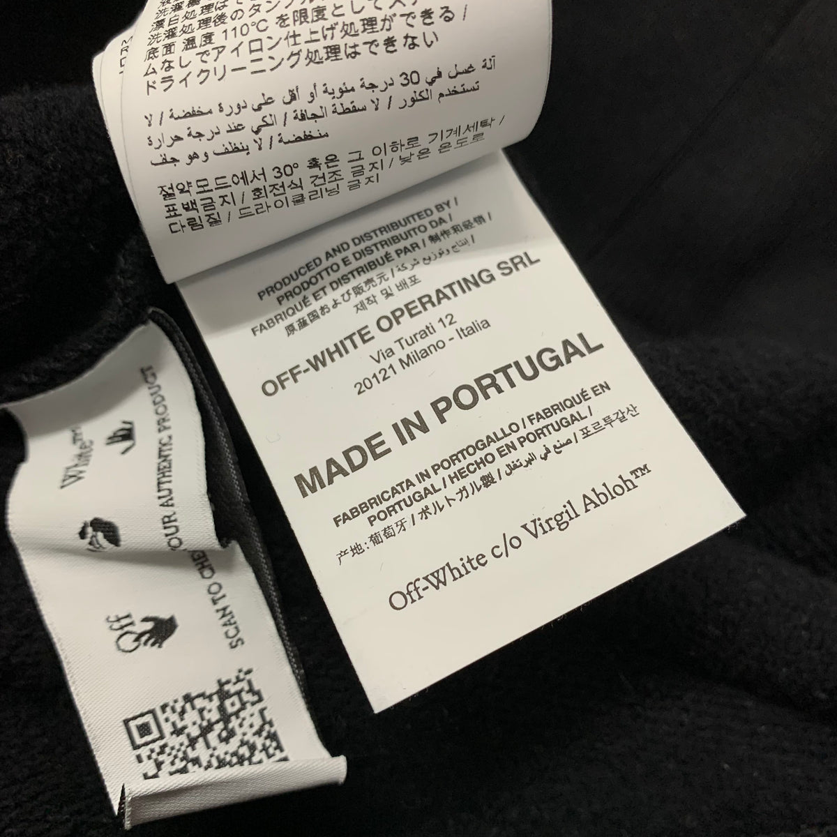 Off White Large Sweatshirt Diag Black Crewneck Virgil Abloh