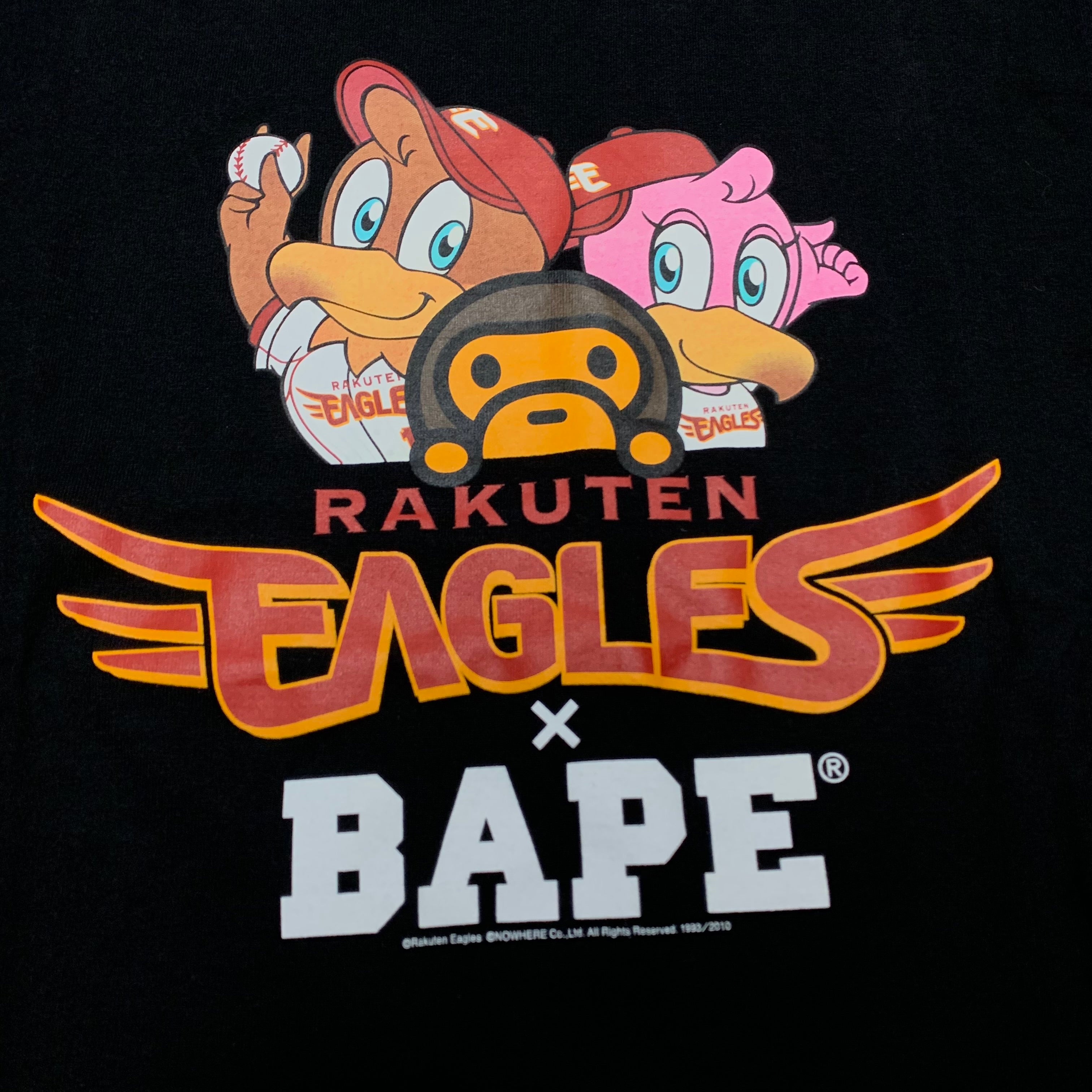 Bape Small Rakuten Eagles Black Tee A Bathing Ape