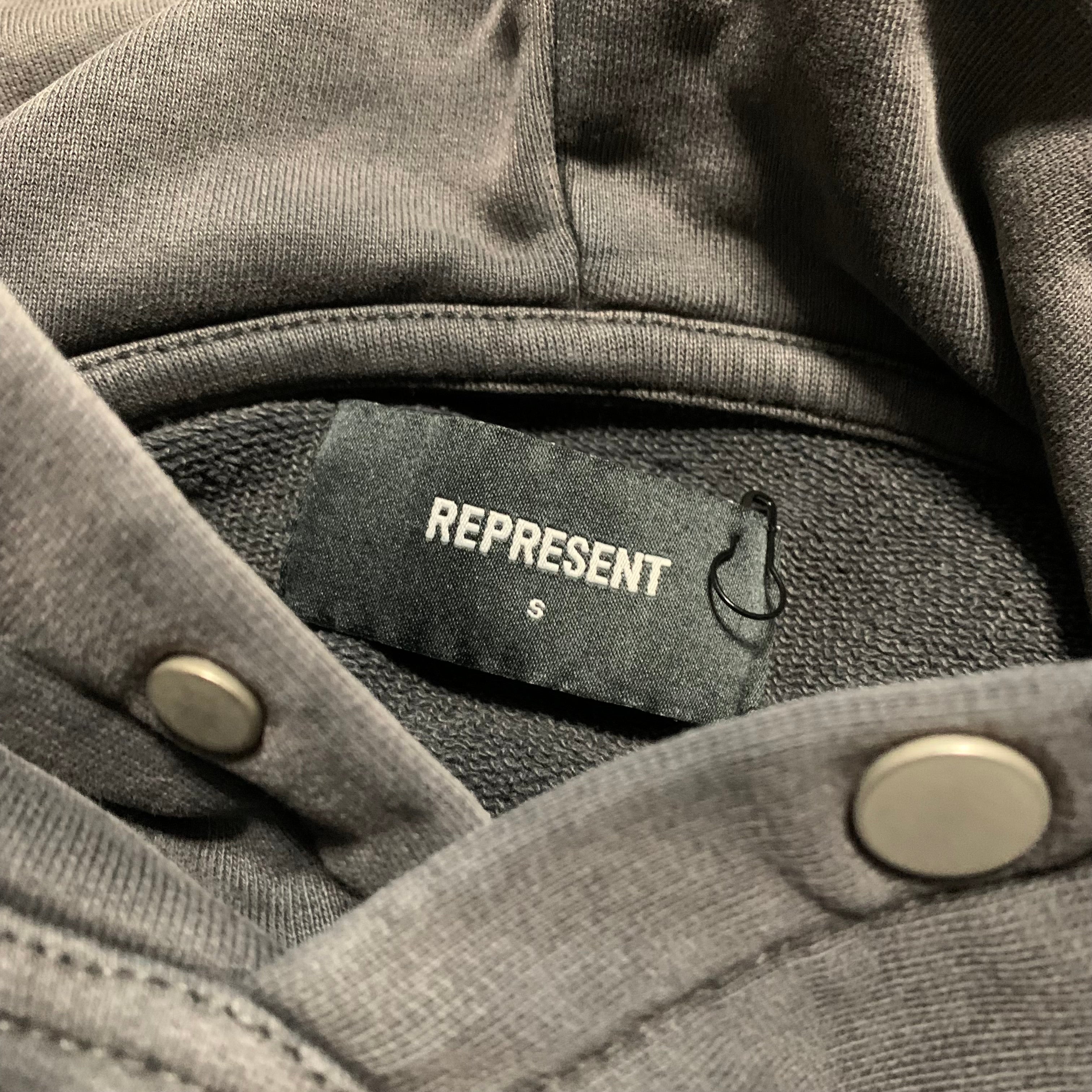 Represent Small Feel The Heat Vintage Black Hoodies