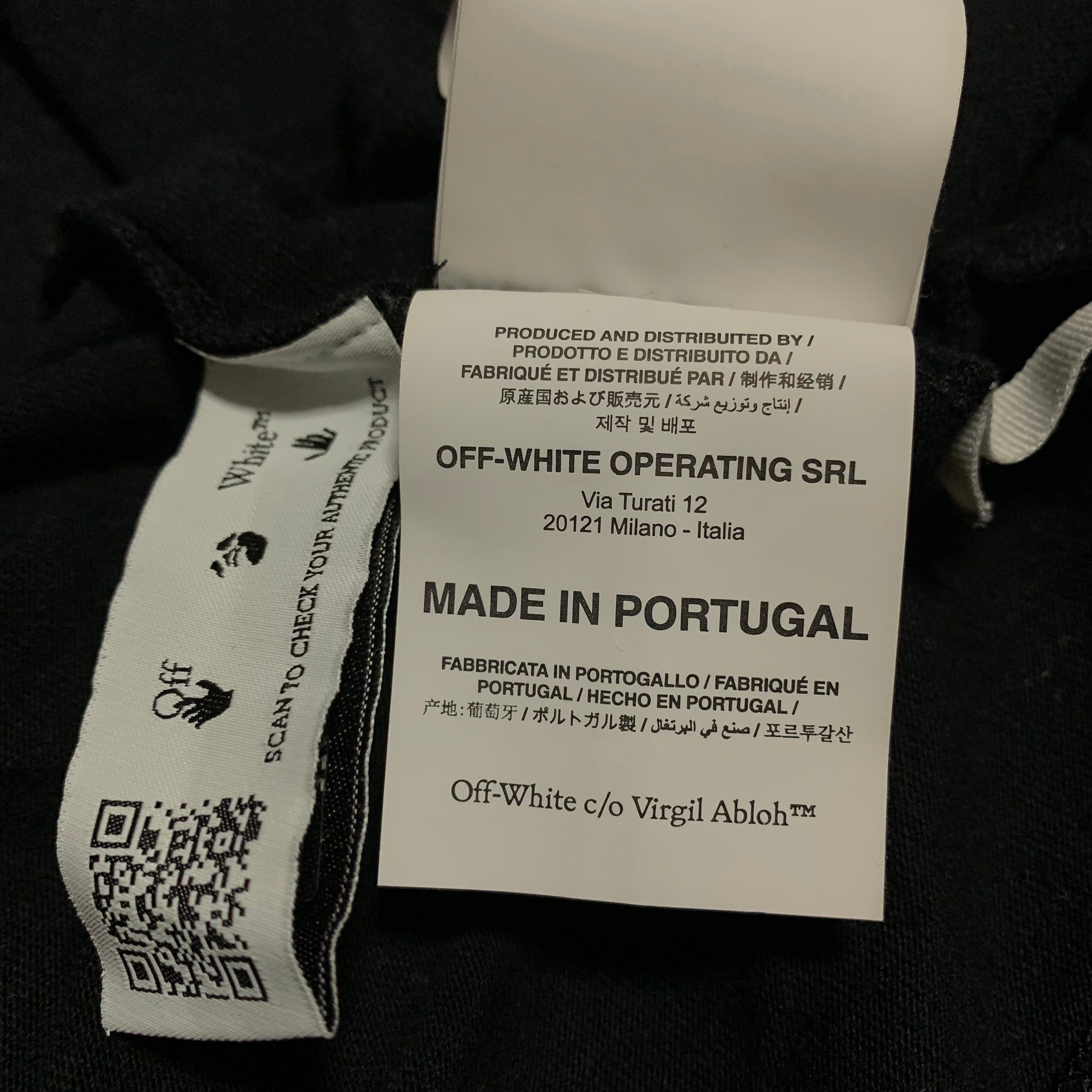 Off White Medium Caravaggio Painting Black Tee Virgil Abloh