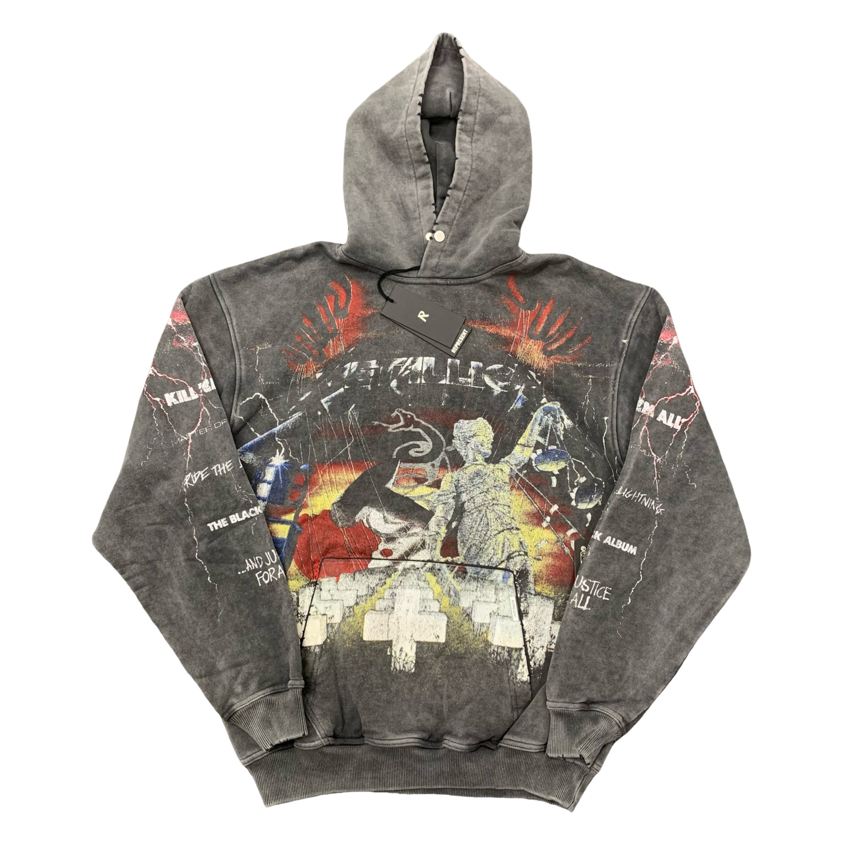 Represent Small Hoodie Metallica Master Of Puppets Vintage Grey Hoodie