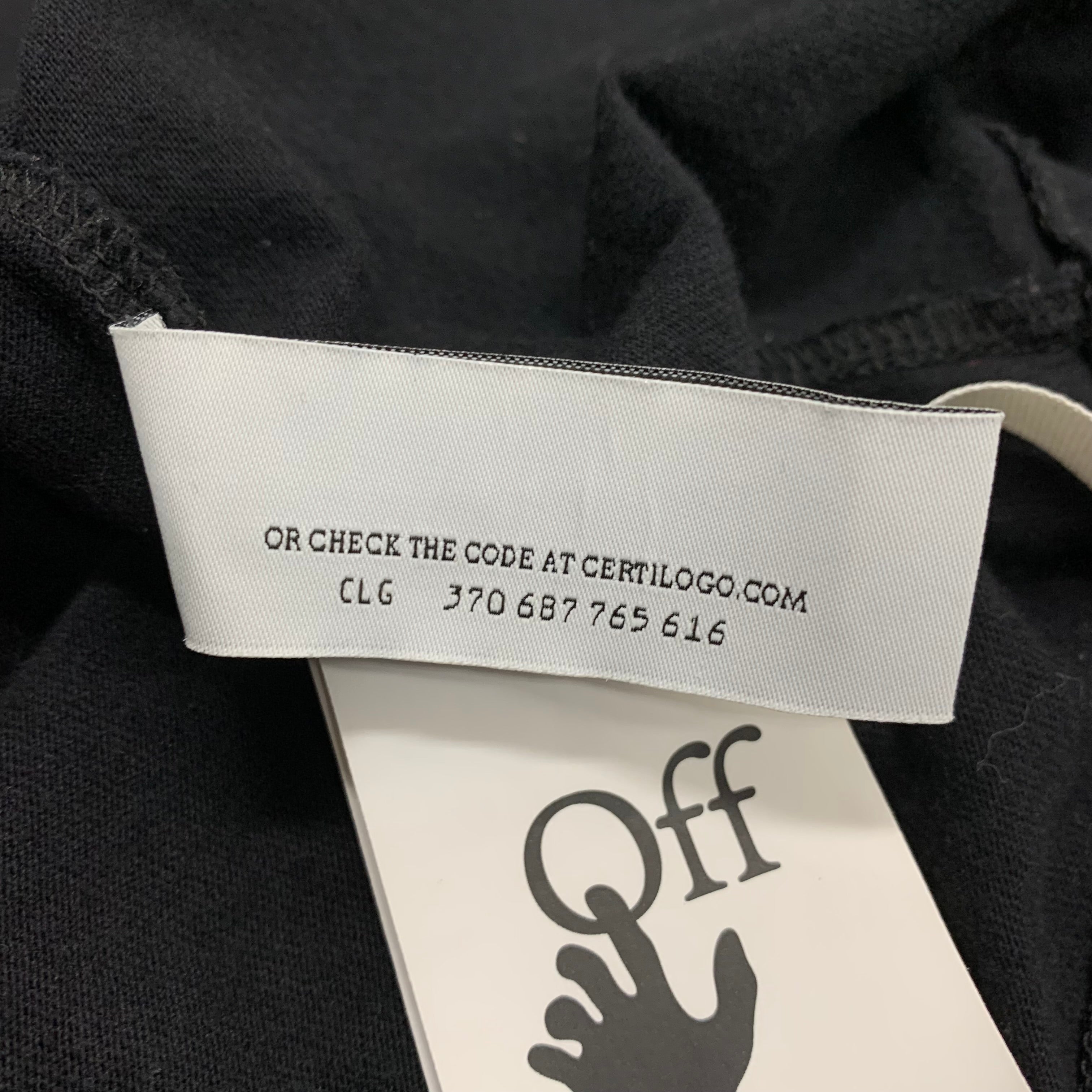 Off White Large Tee Rave Flyer Skate Black T-Shirt Virgil Abloh