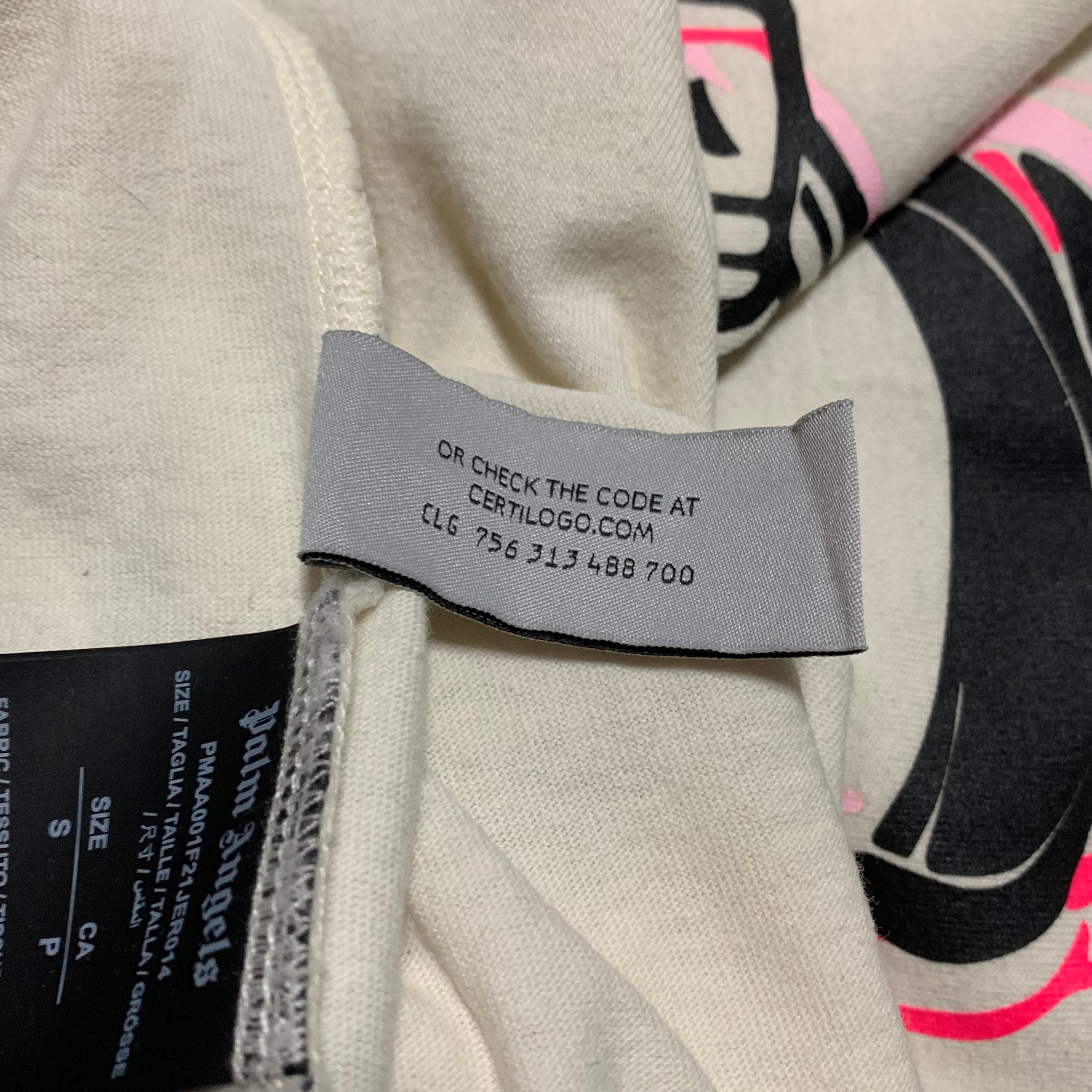 Palm Angels Small Factory Records White Tee Faded Music 2021