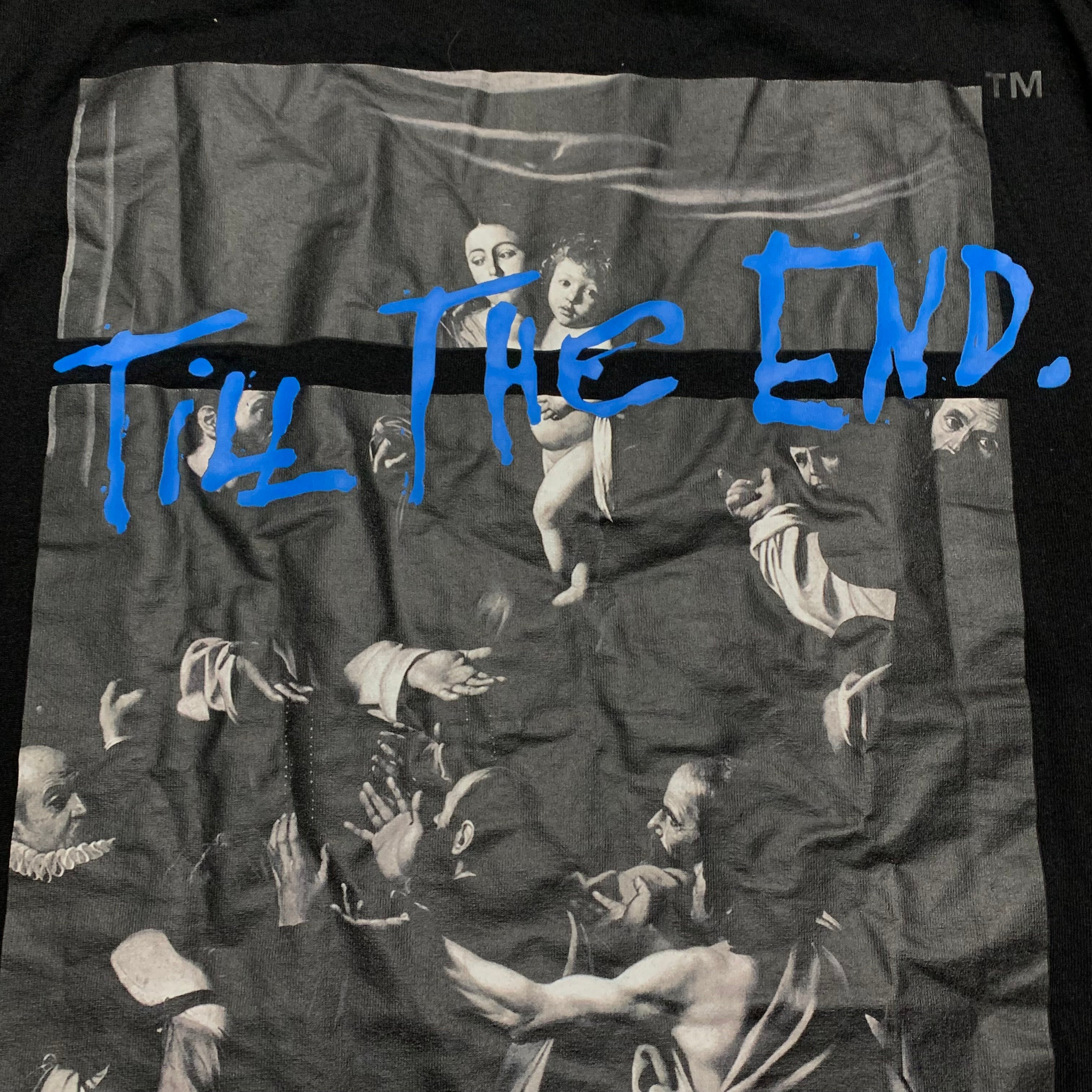 Off White Small Caravaggio Graphic Black Tee Till The End Virgil Abloh