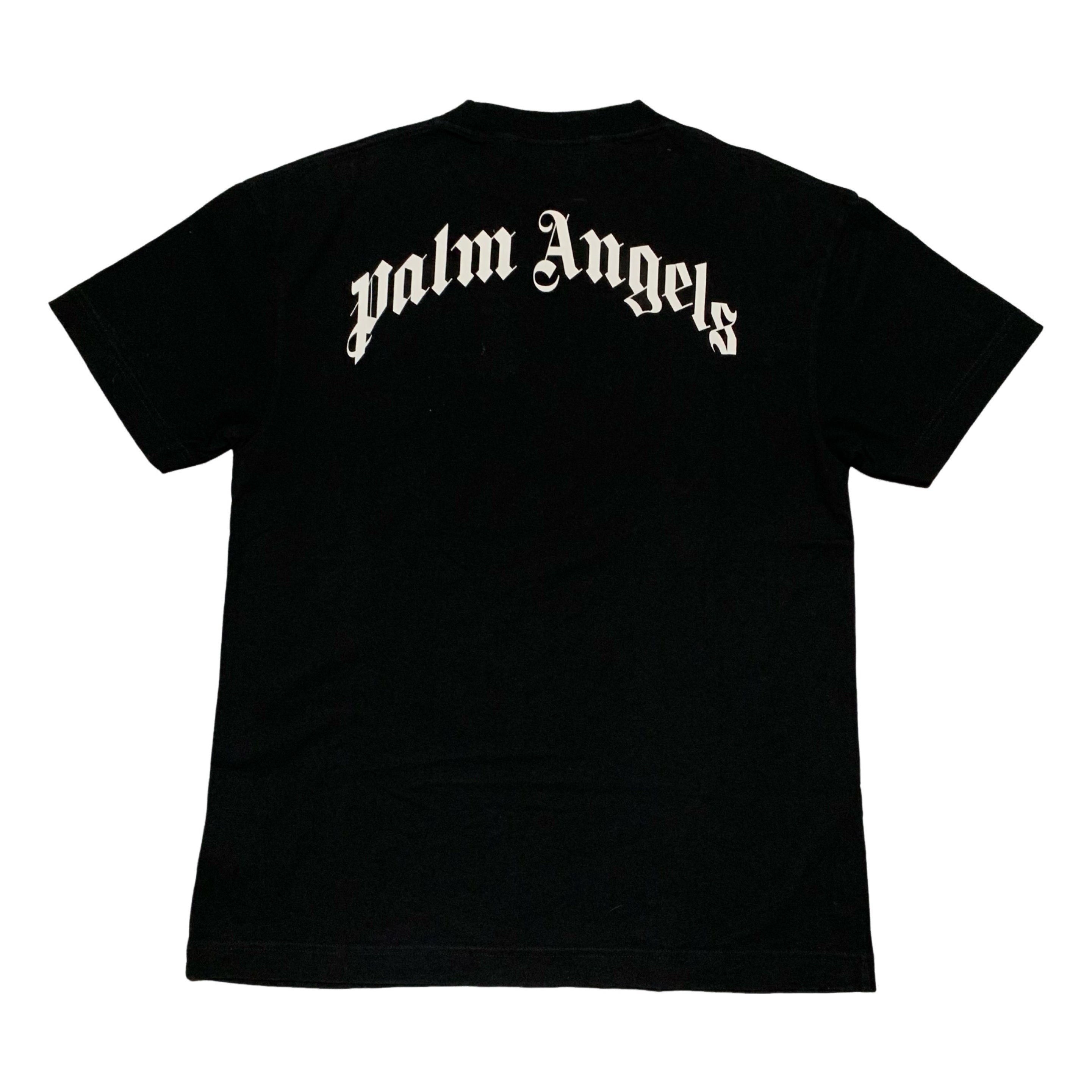 Palm Angels Large Leopard Banana Black Tee