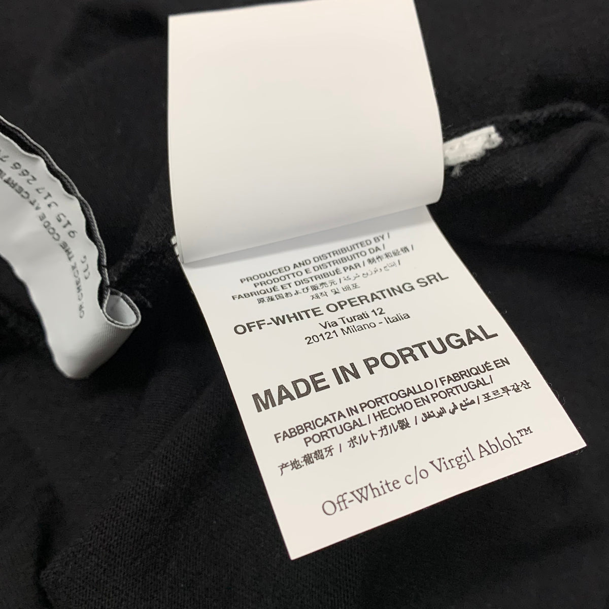 Off White Small Tee Caravaggio Arrows Black T-Shirt Virgil Abloh