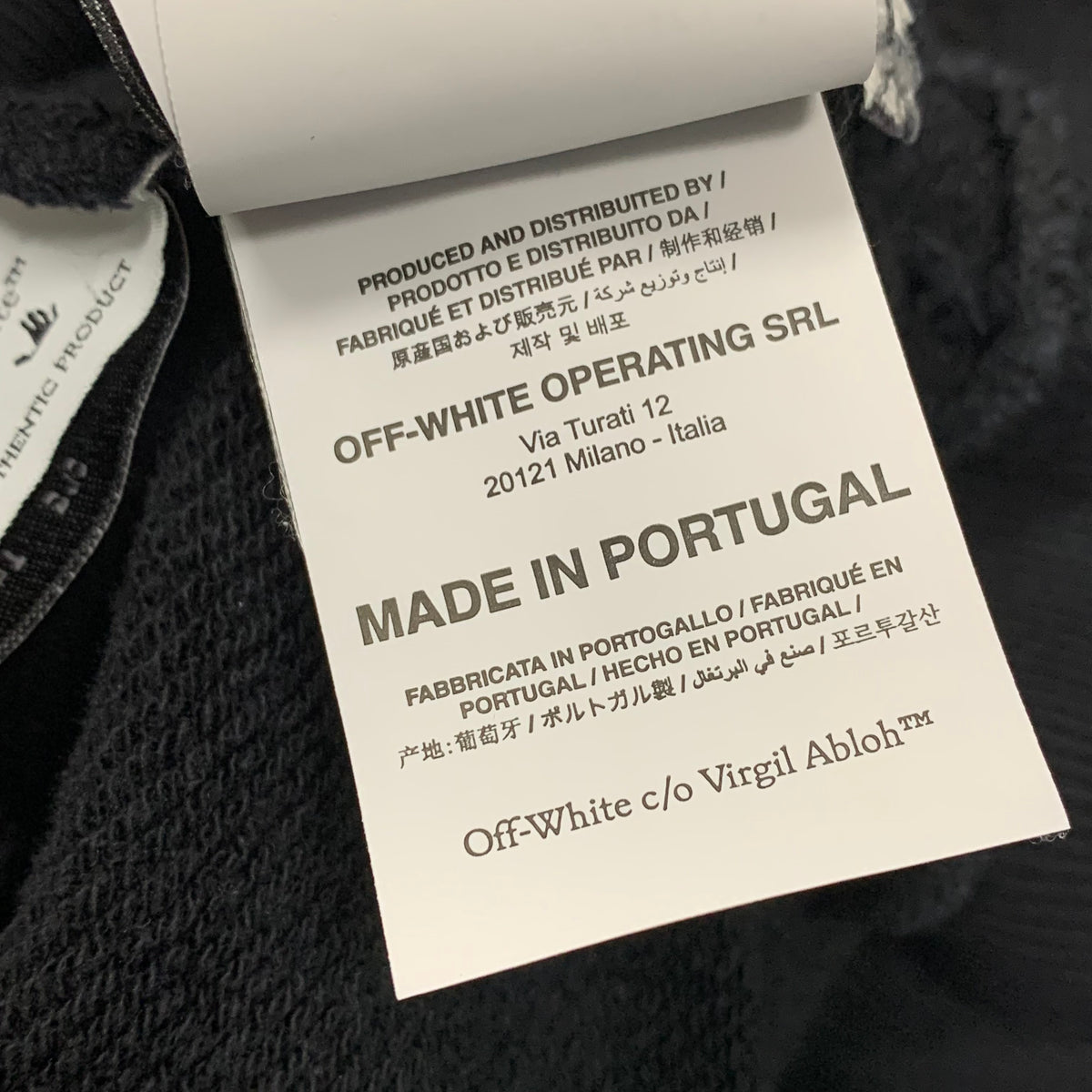 Off White Small Sweatshirt Paint Arrows Black Crewneck Virgil Abloh