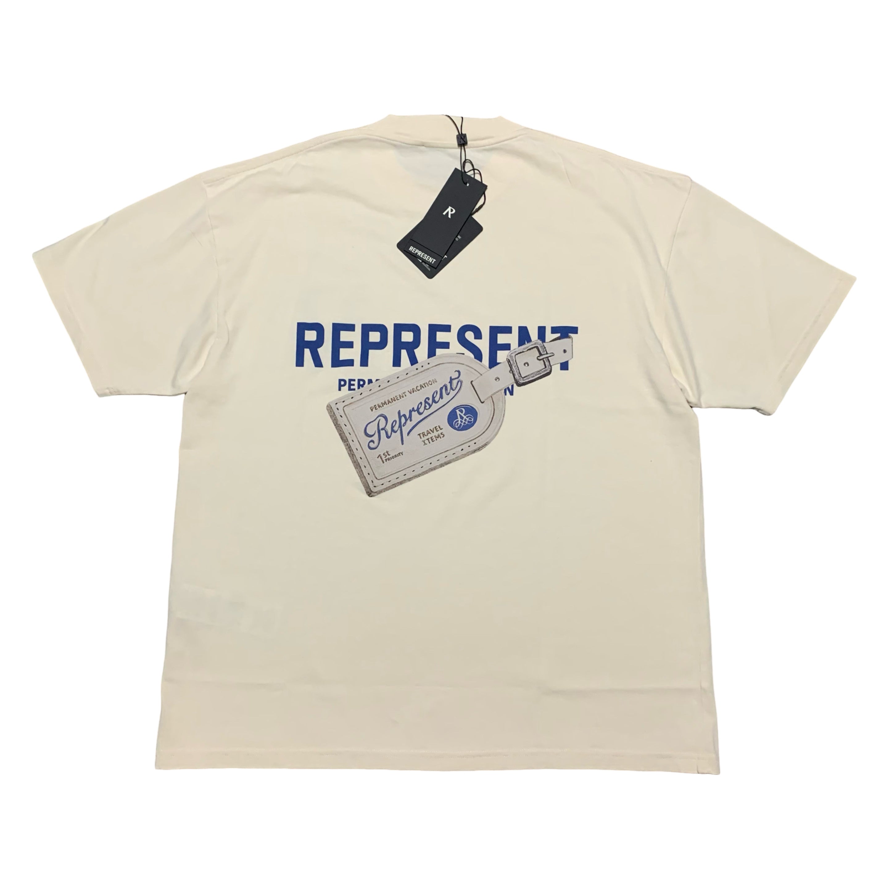 Represent Medium Luggage Tag Antique White Tee