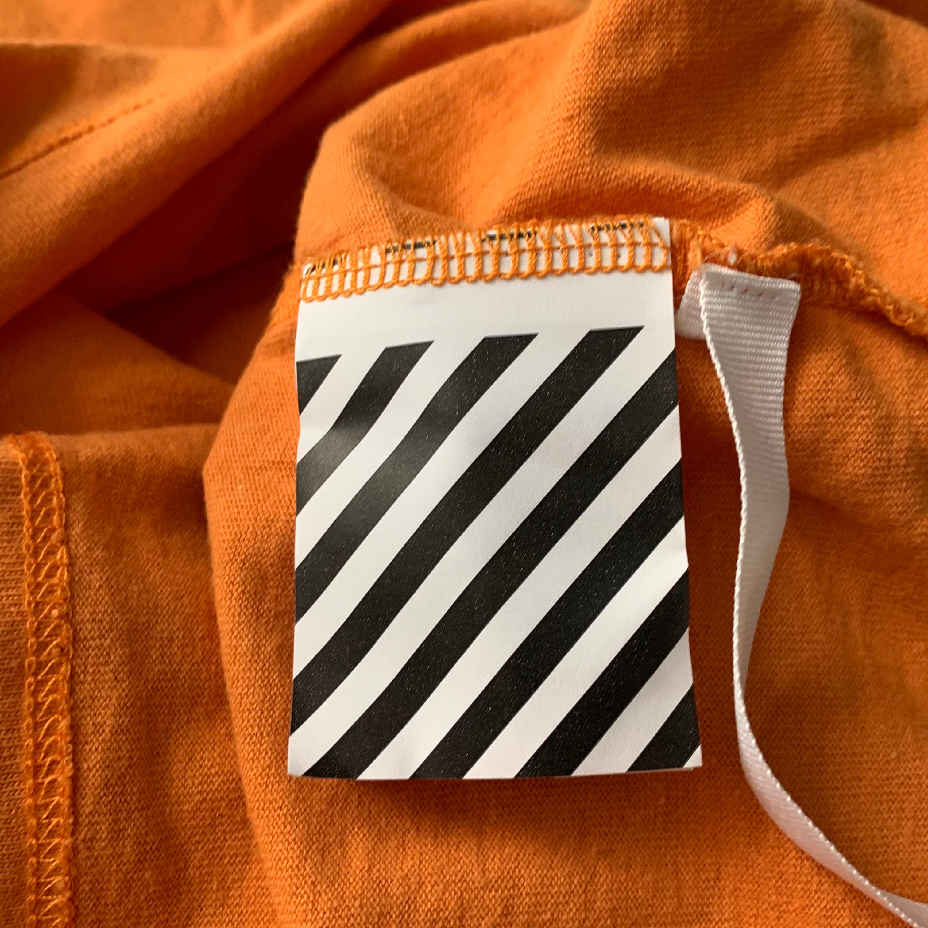 Off White Large Tee Tape Arrows Orange T-Shirt Virgil Abloh