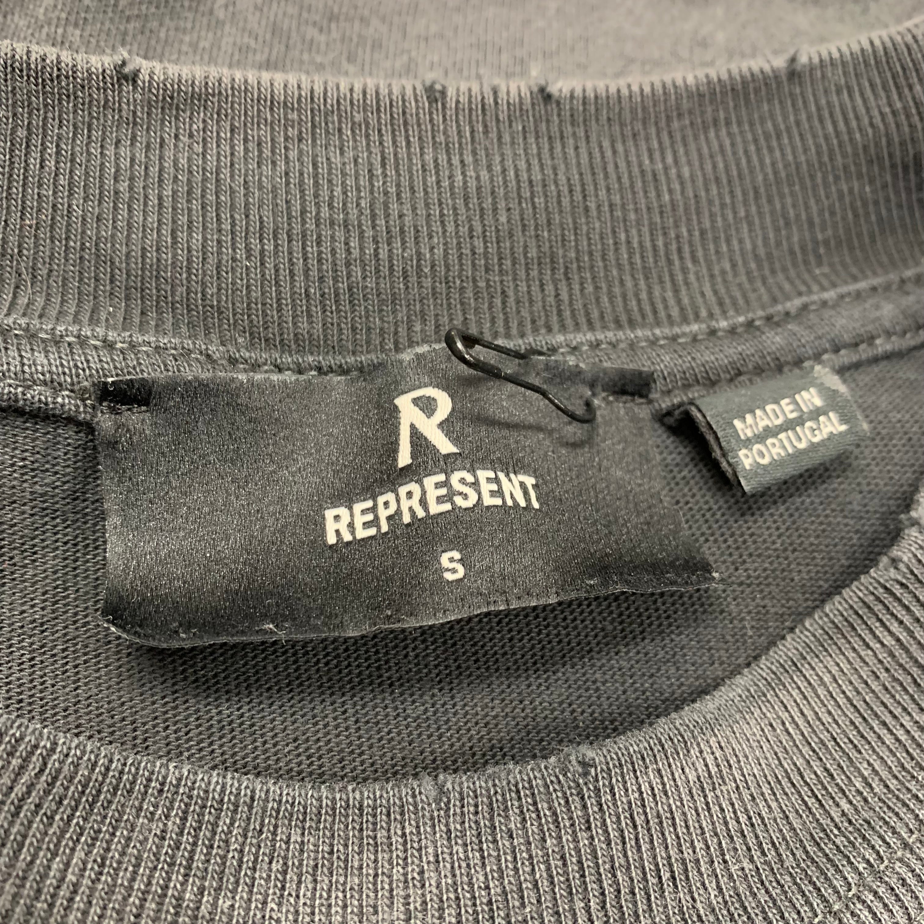Represent Small Tee Atlas Stained Black T-Shirt
