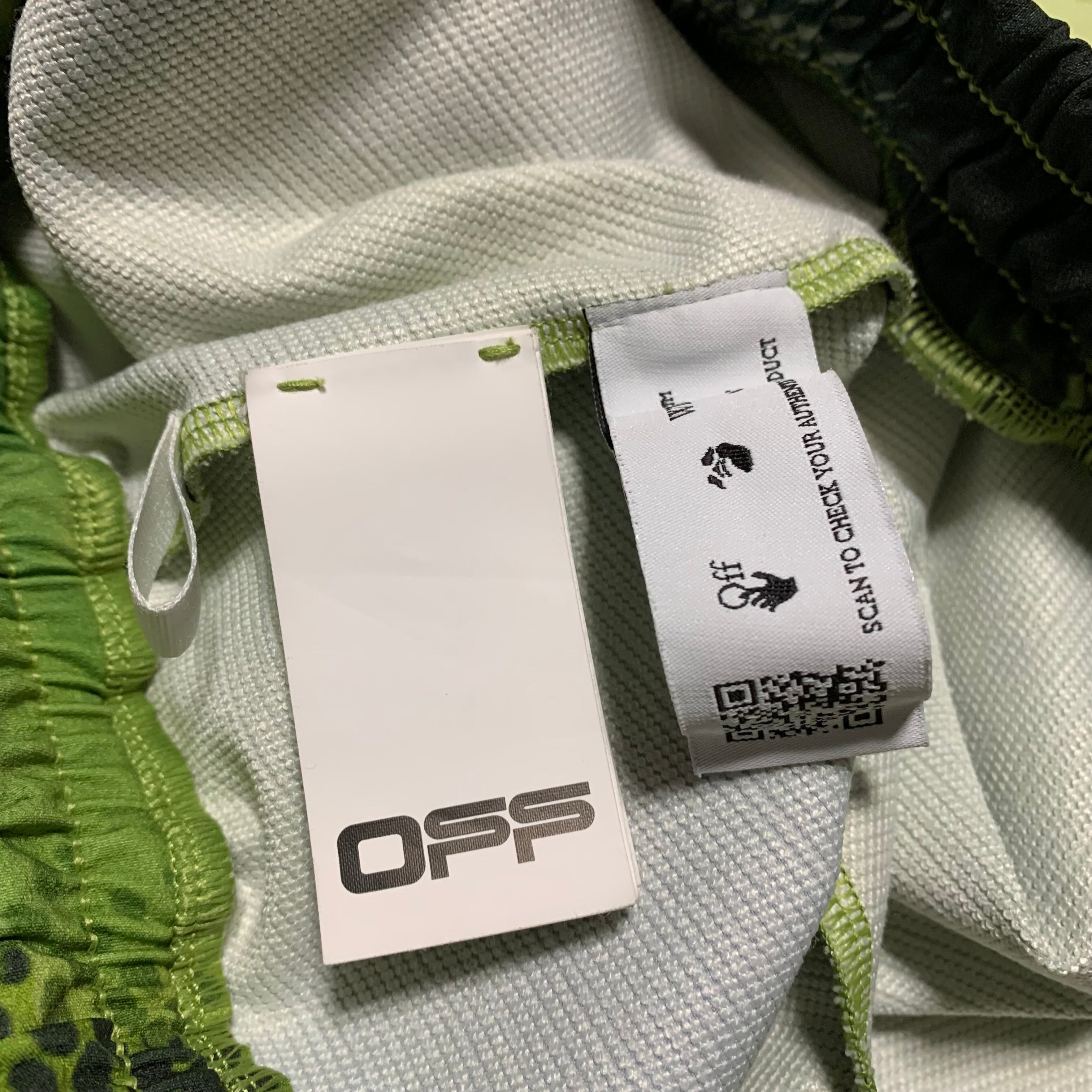Off White Small Shorts Active Camo Green Bottoms Virgil Abloh