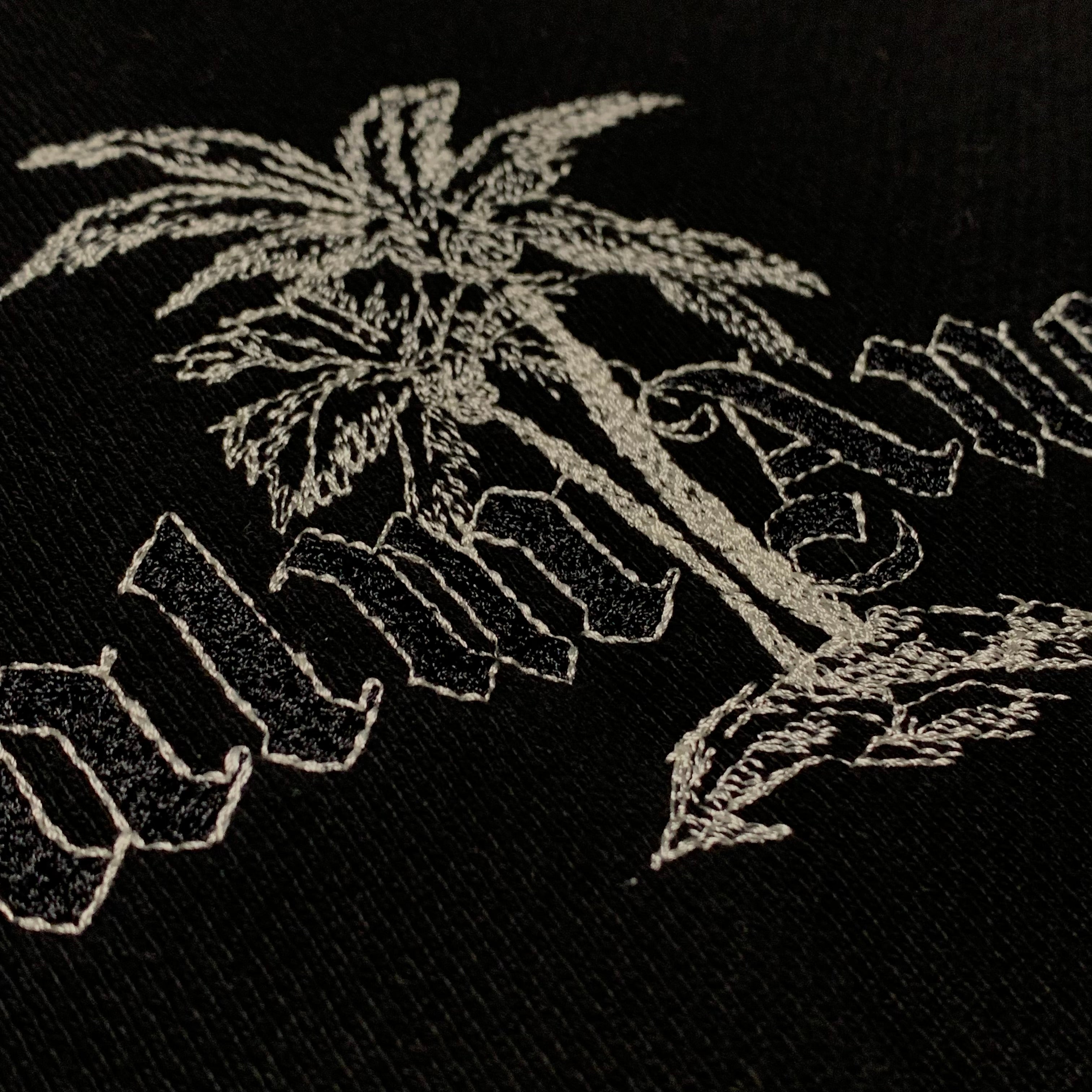 Palm Angels XL Sunset Logo Embroidered Black Sweatshirt Crewneck