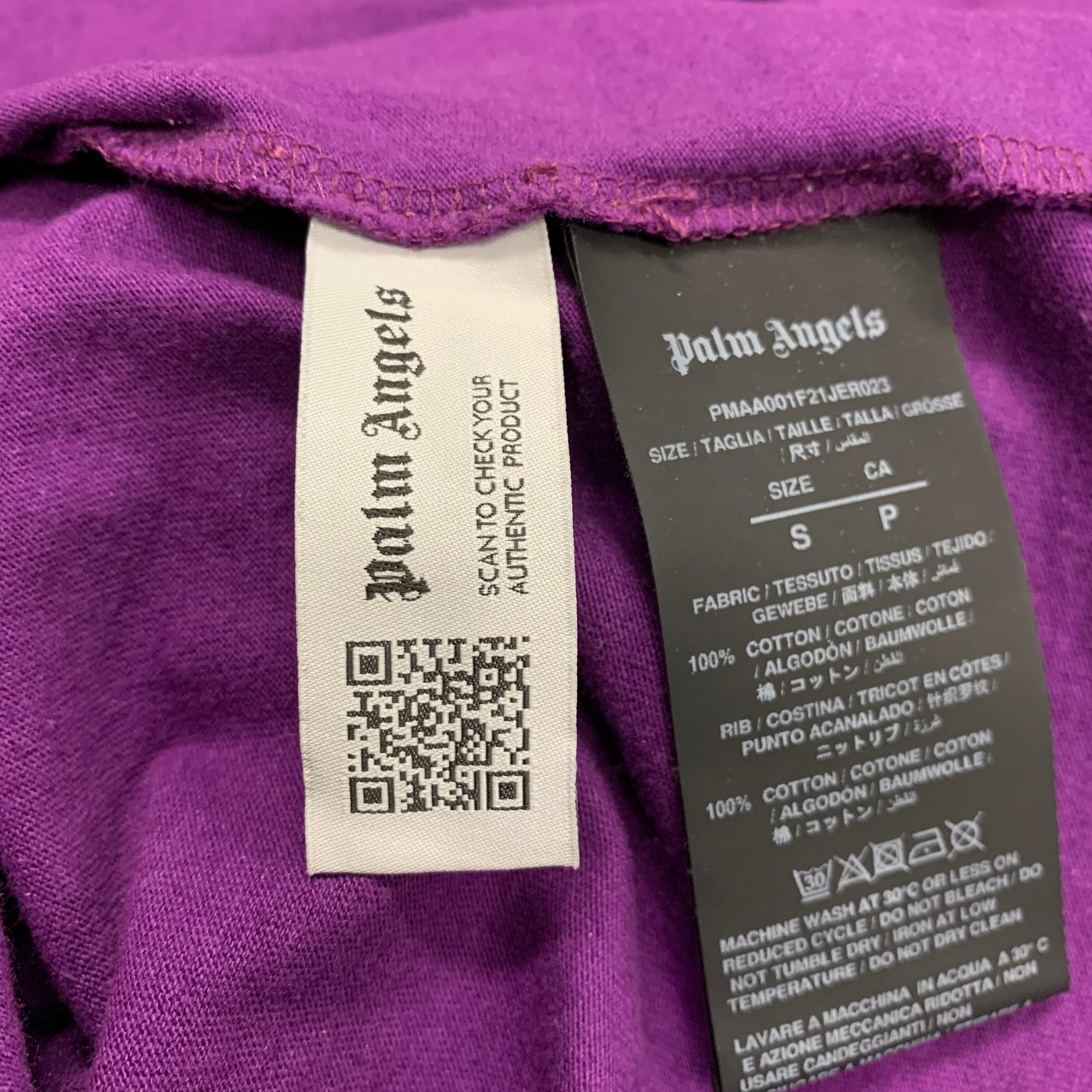 Palm Angels Small Tee Bear Classic Purple T-Shirt